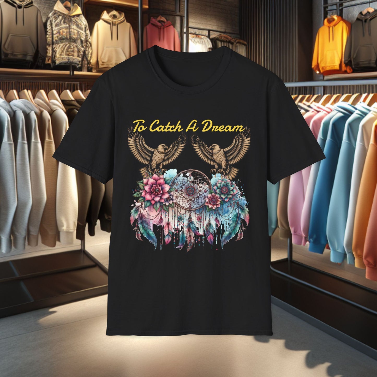 Dreamcatcher Unisex T-Shirt - To Catch A Dream - Dreamcatcher & Egals