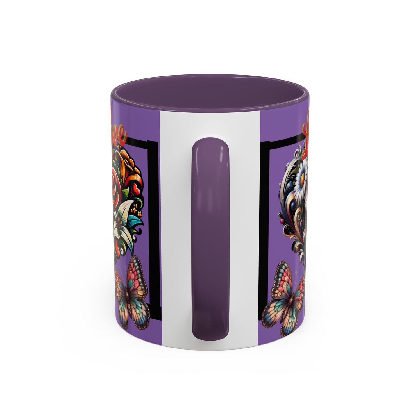 Love Coffee Mug - Vibrant Heart & Horse- Design, 11oz & 15oz