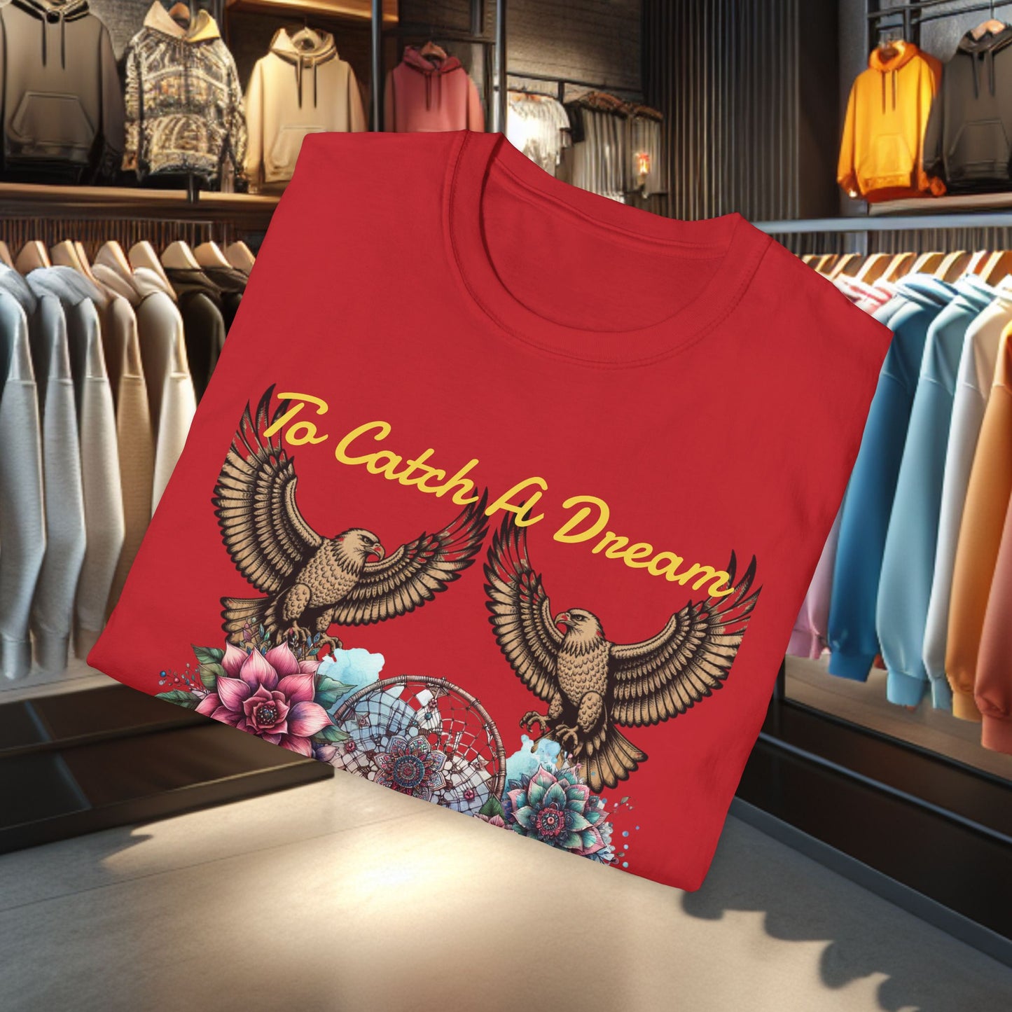 Dreamcatcher Unisex T-Shirt - To Catch A Dream - Dreamcatcher & Egals