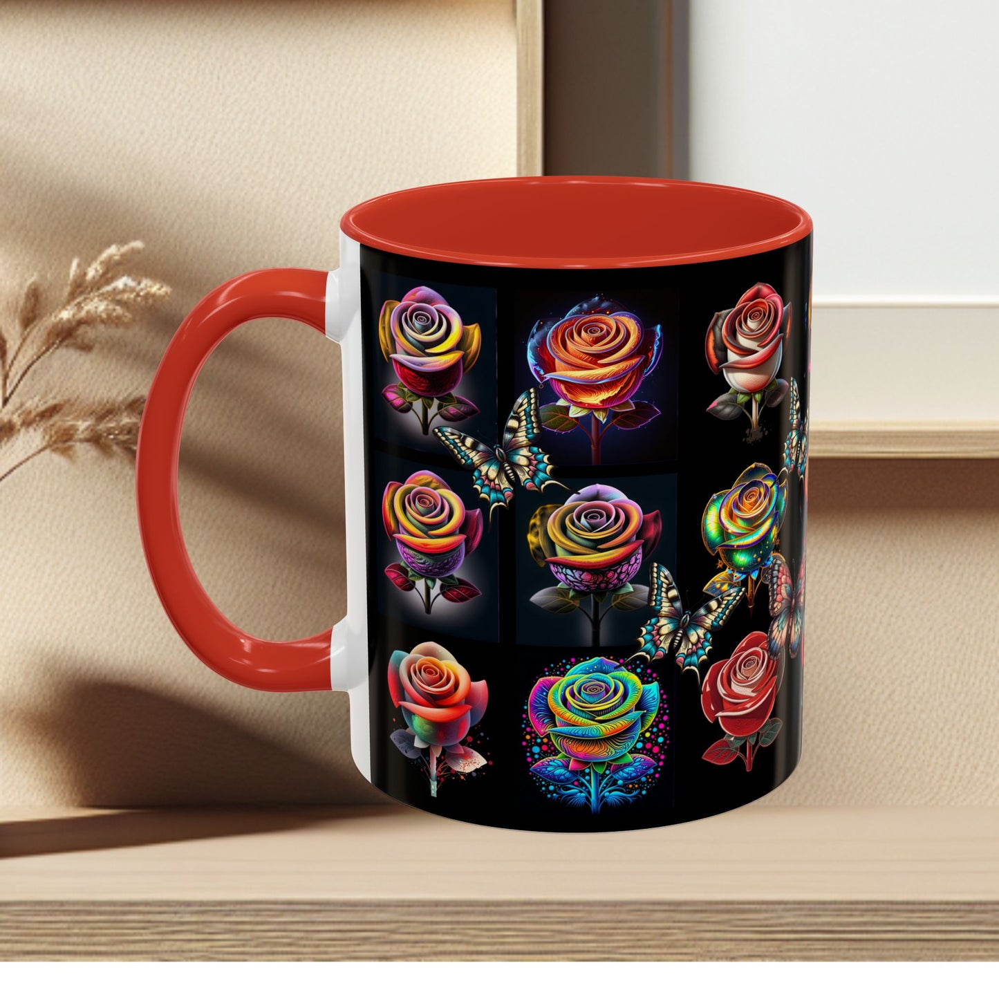 Floral Accent Mug - Perfect Gift for Garden Lovers