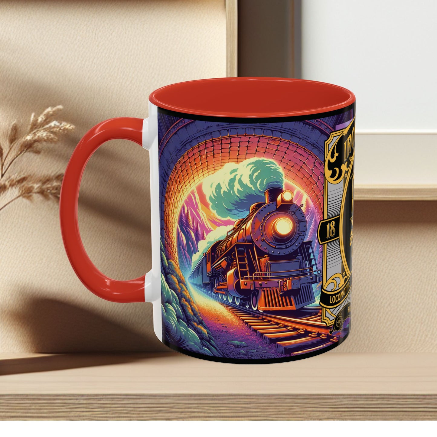 Mug- Steam Engine Iron Horse Accent Coffee Mug (11oz)