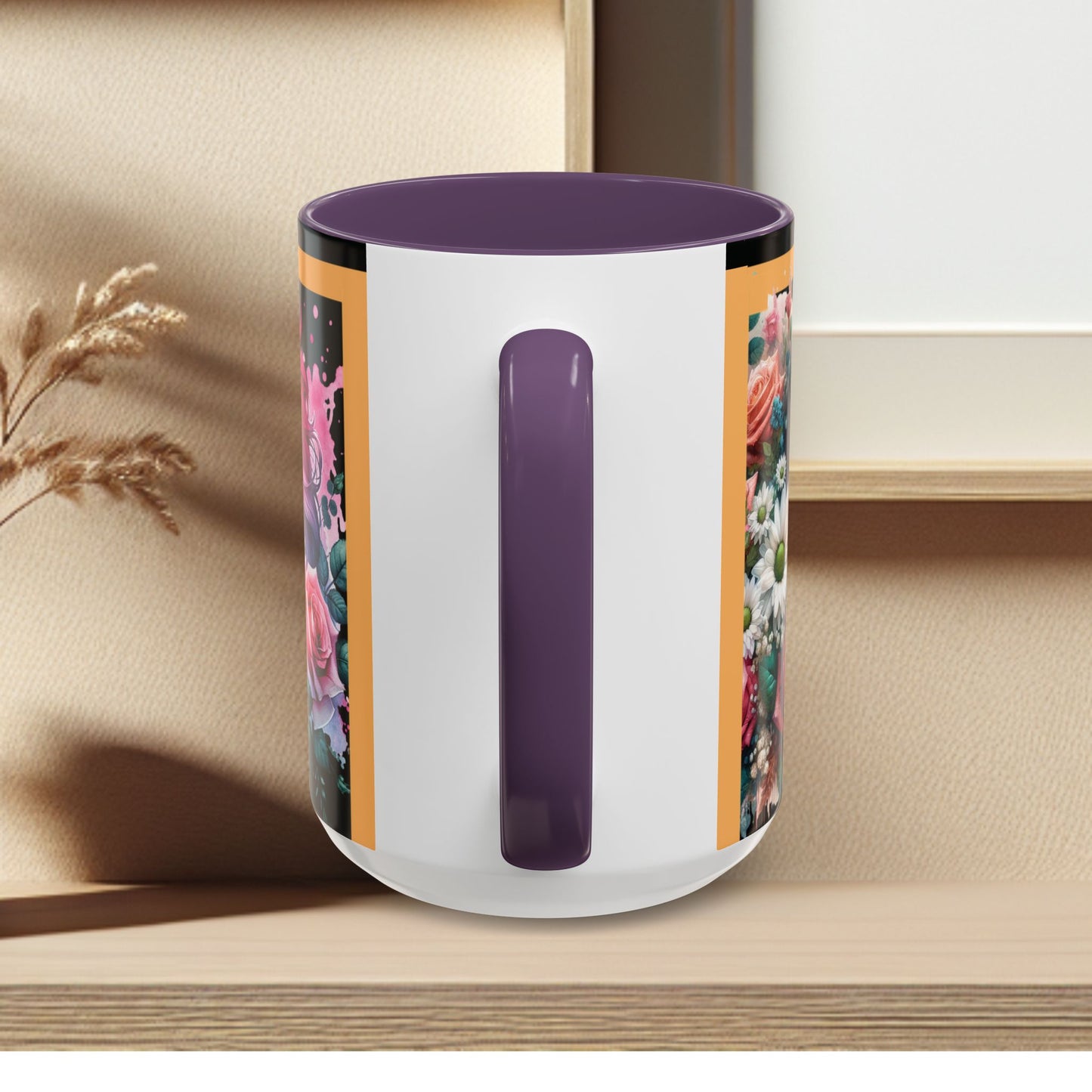 Coffee Mug Horses in Flowers 11oz 15oz