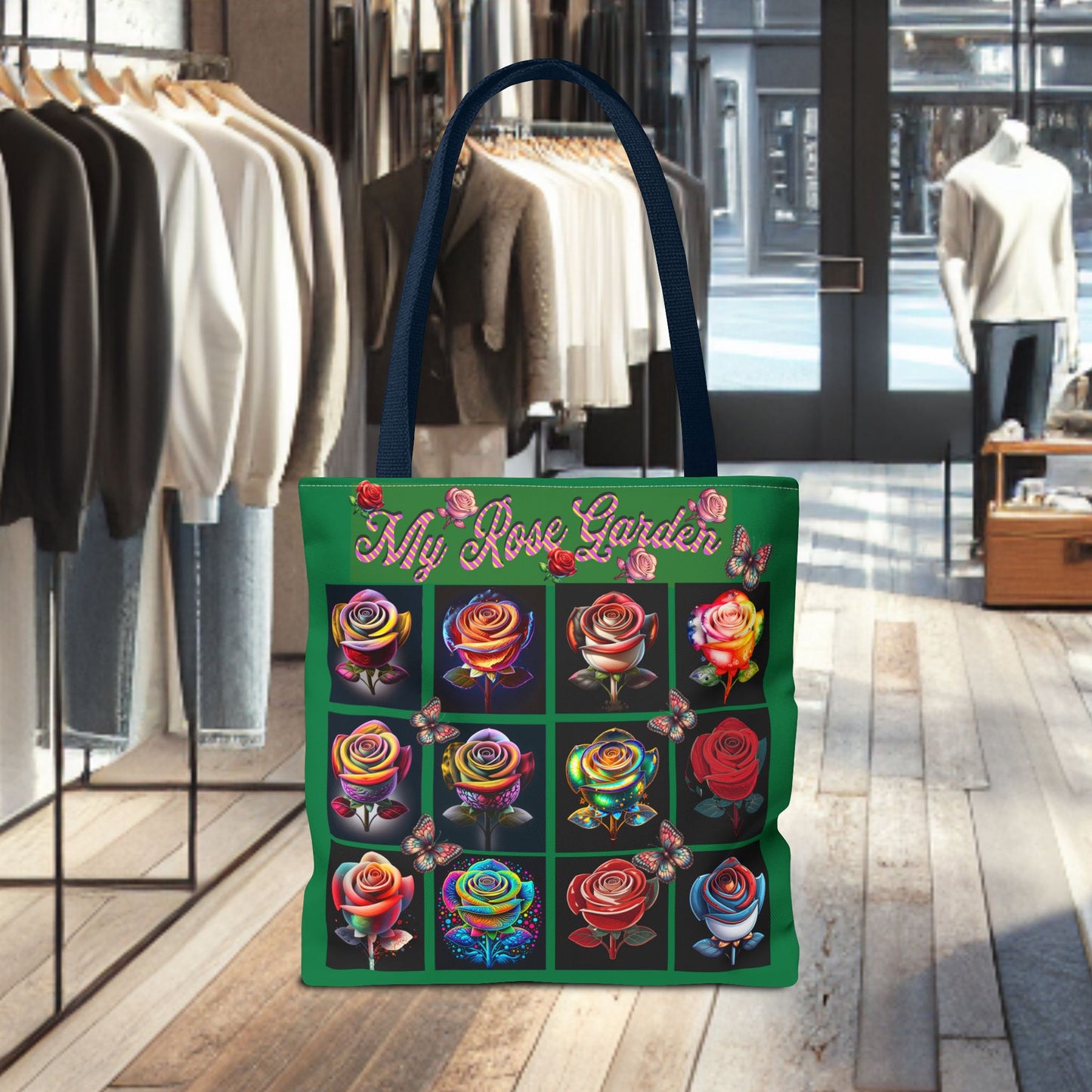 My Rose Garden Floral Tote Bag - Colorful Floral Prints for Garden Lovers