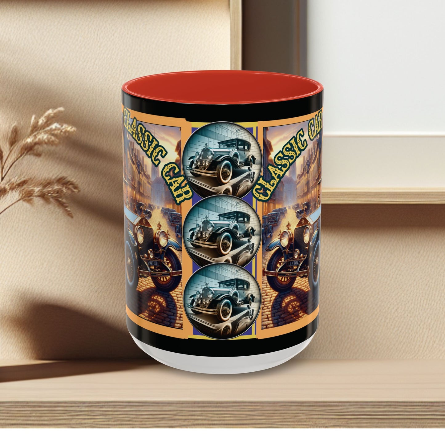 Mug-Blue Classic Car - Accent Coffee Mug (11oz, 15oz)