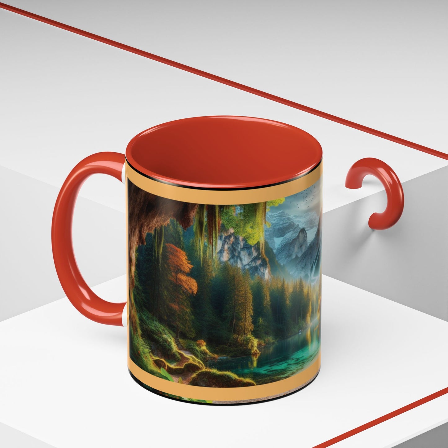 Mug: By the River-Accent Coffee Mug (11oz, 15oz)