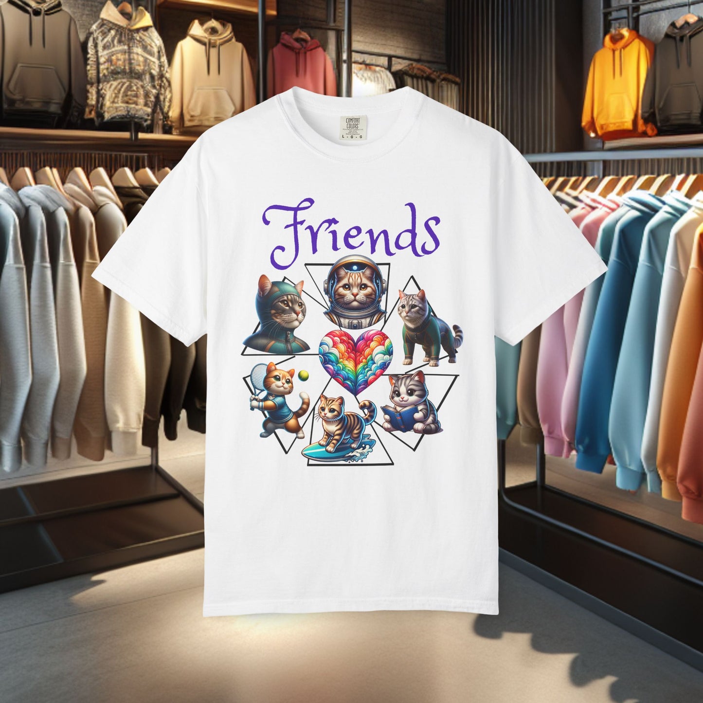 Cat Friends T-Shirt - Cat Lover's Gift