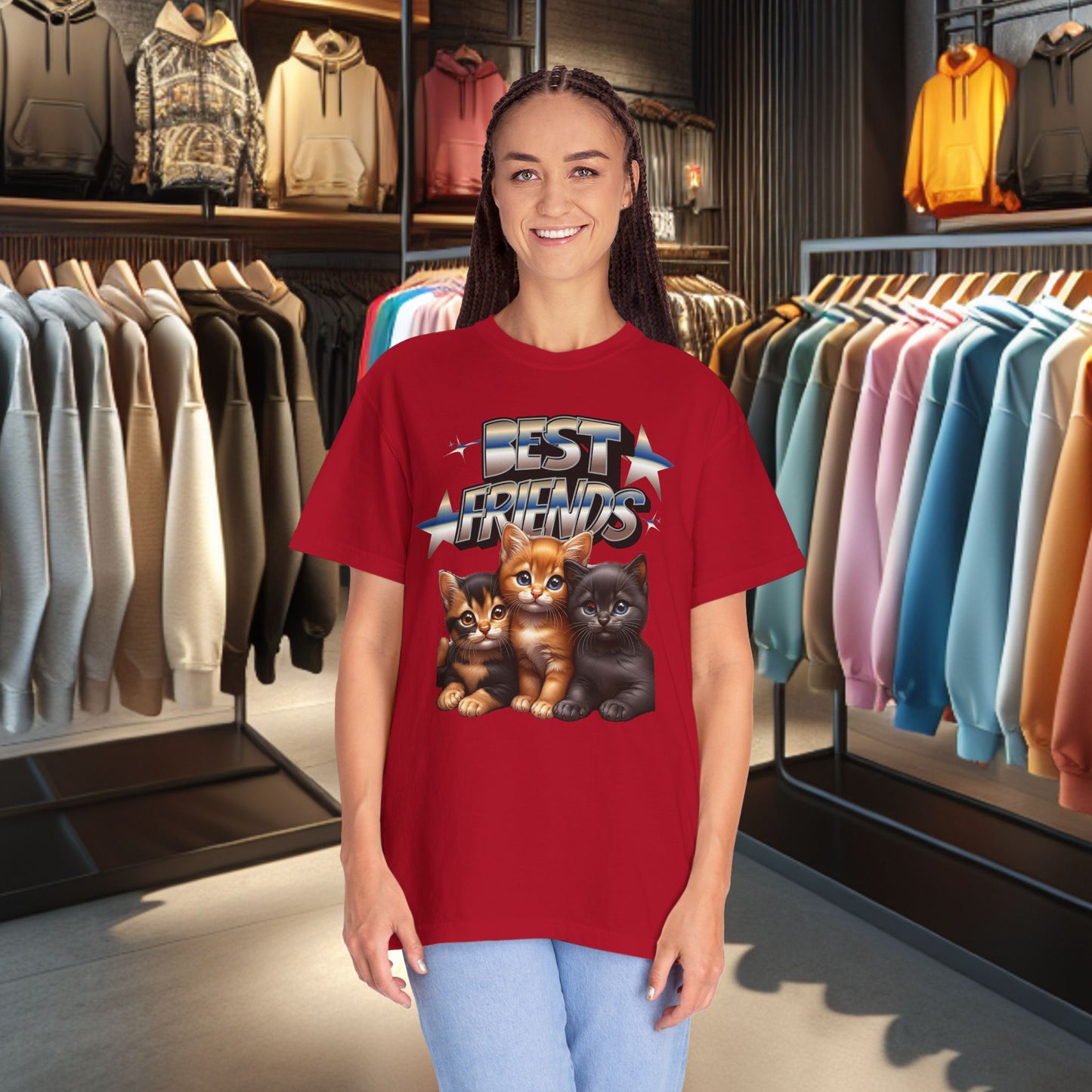 Best Friends Cat Graphic T-shirt for Cat Lovers