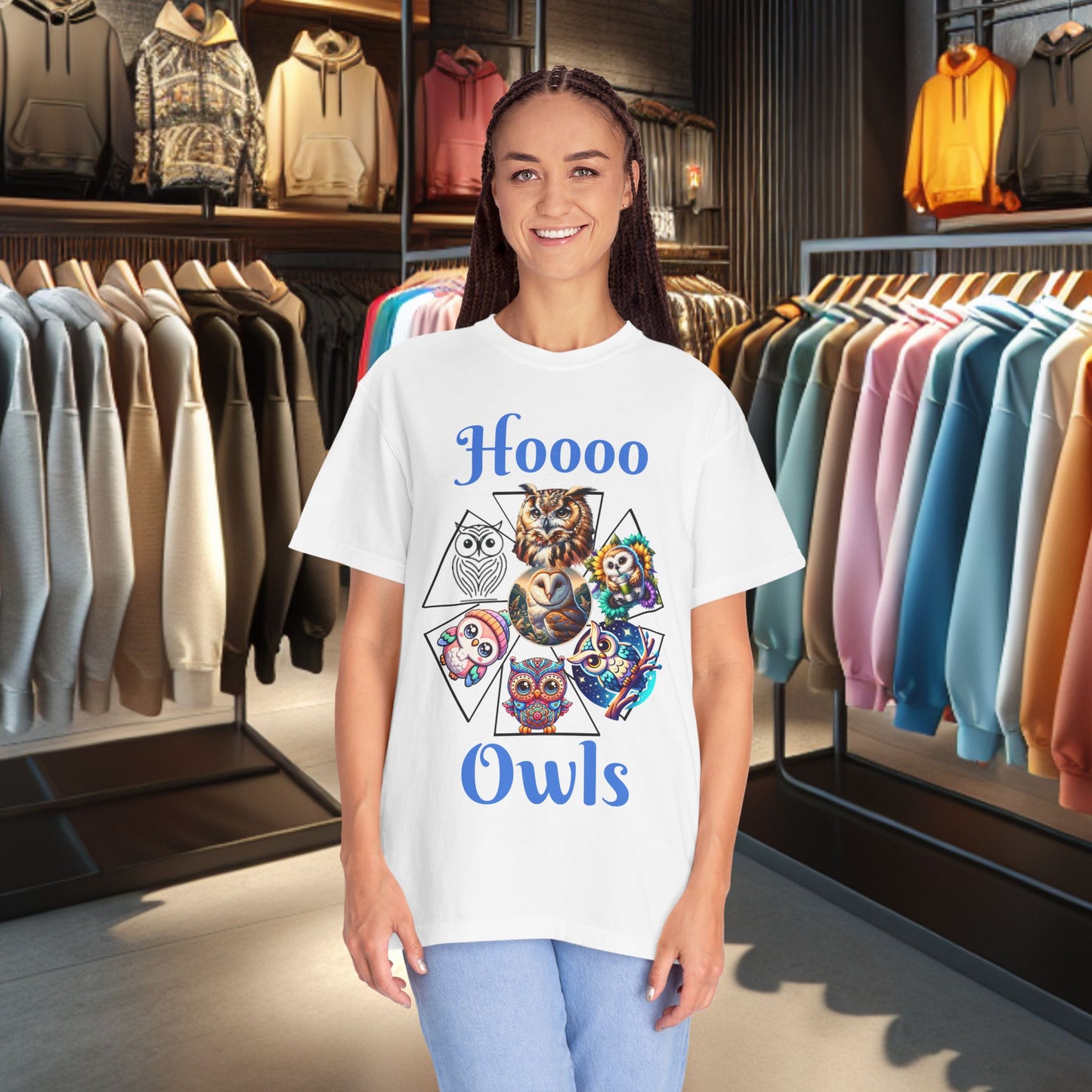 Colorful Owl Unisex T-Shirt - Wildlife Lover's Gift