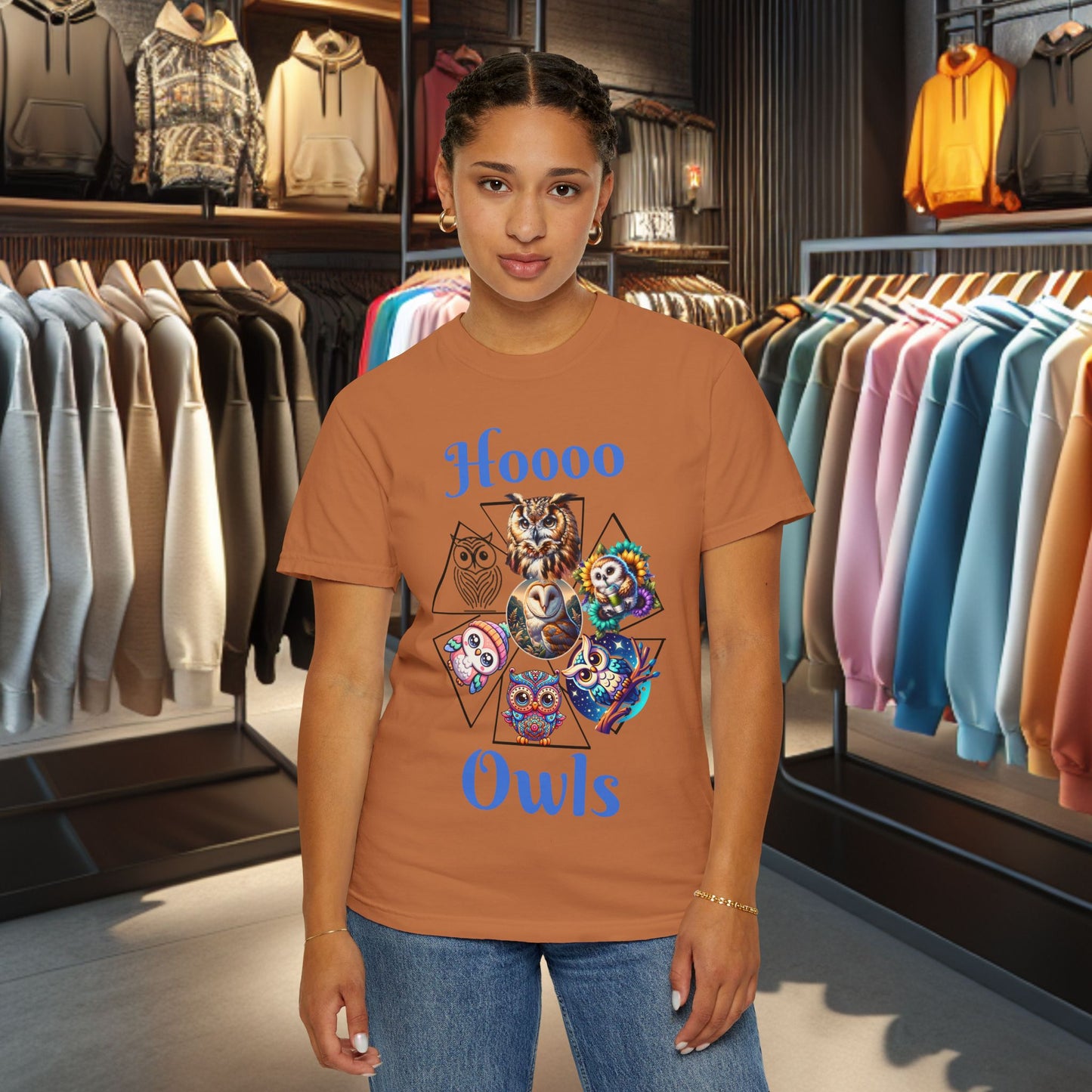 Colorful Owl Unisex T-Shirt - Wildlife Lover's Gift