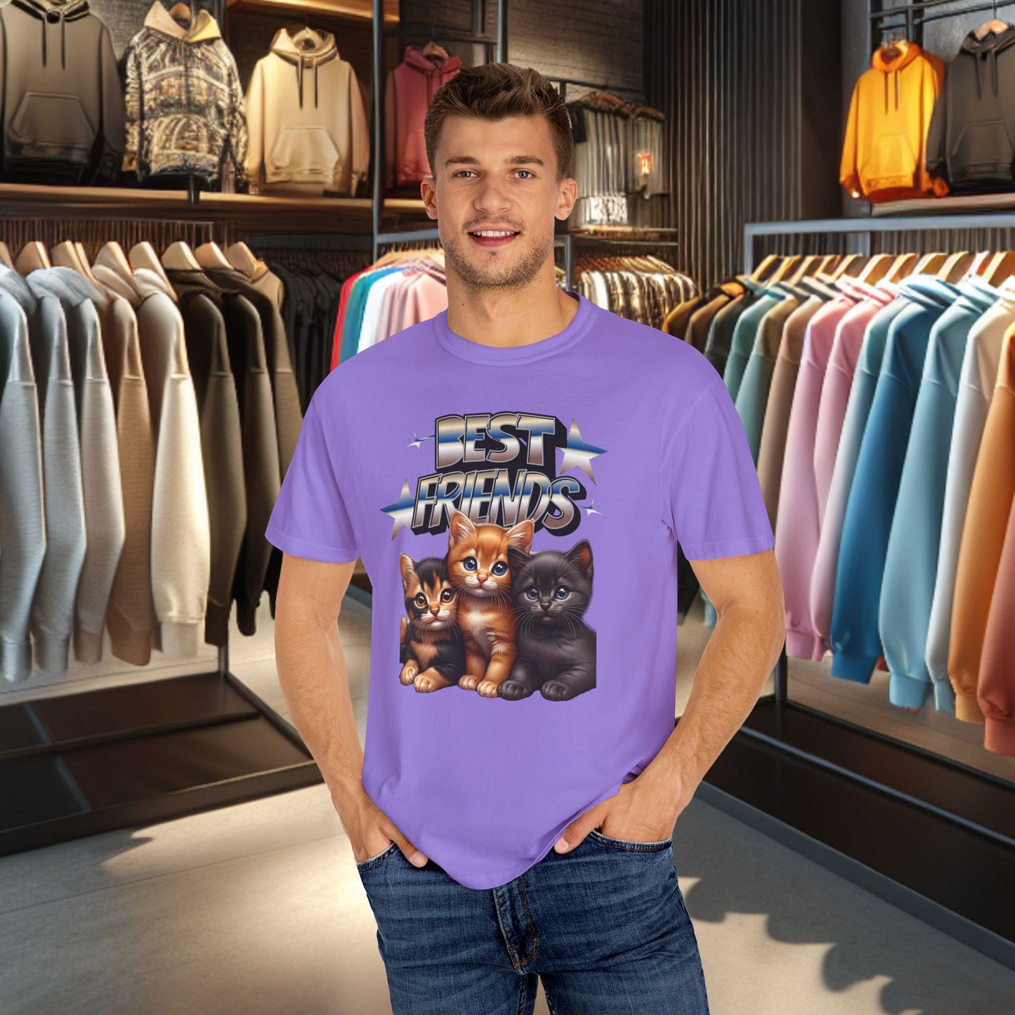 Best Friends Cat Graphic T-shirt for Cat Lovers