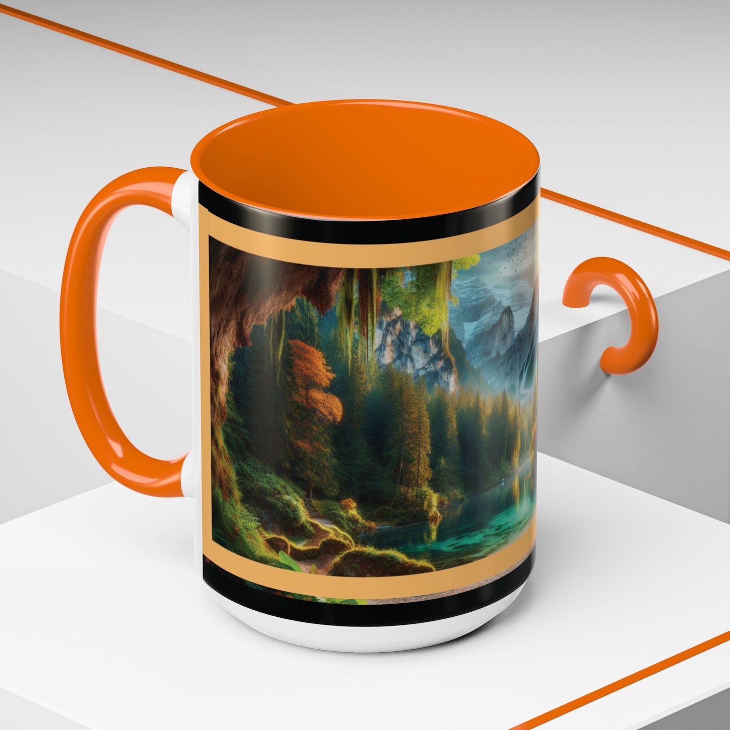 Mug: By the River-Accent Coffee Mug (11oz, 15oz)