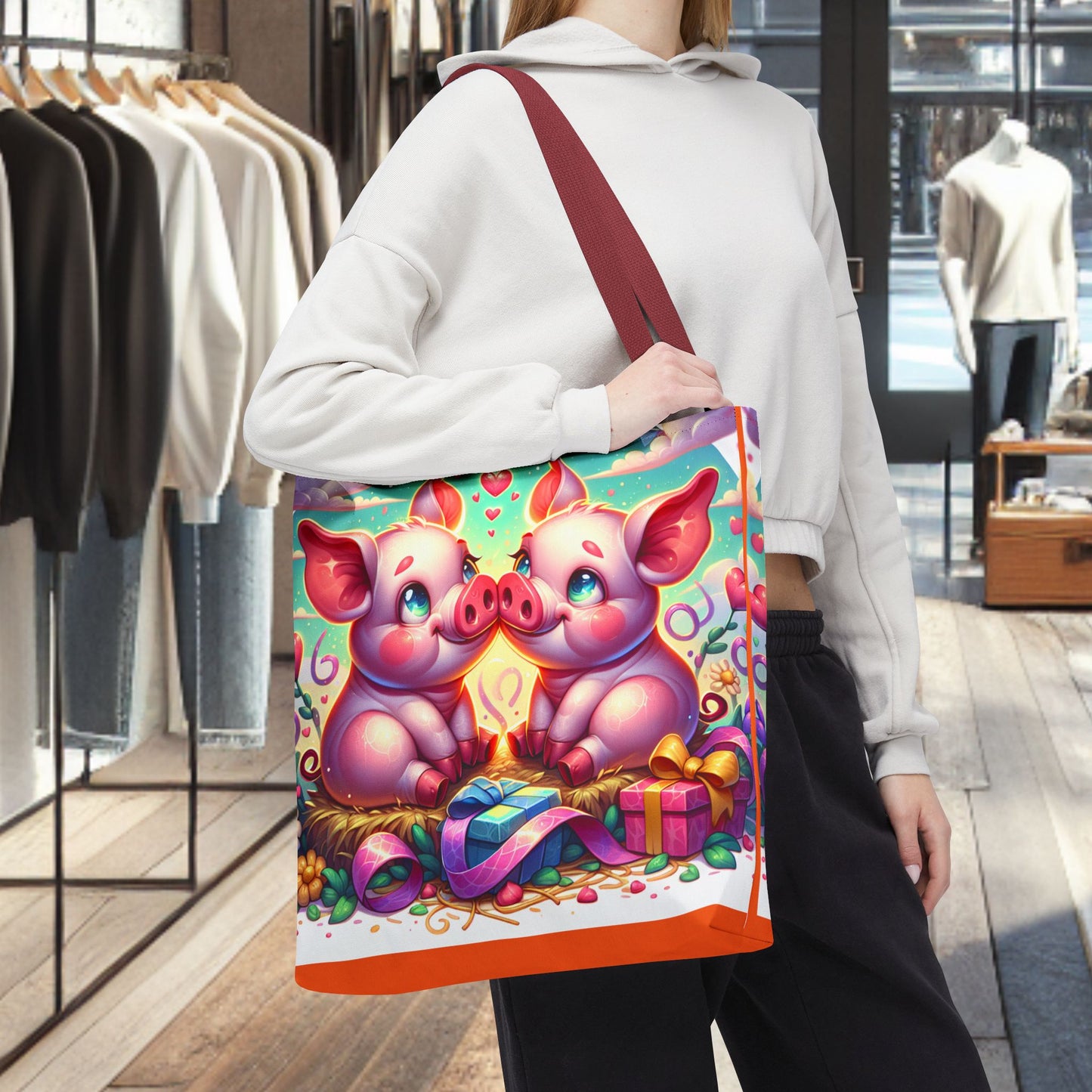 Pig Tote Bag - Perfect for Animal Lovers and Gift Giving