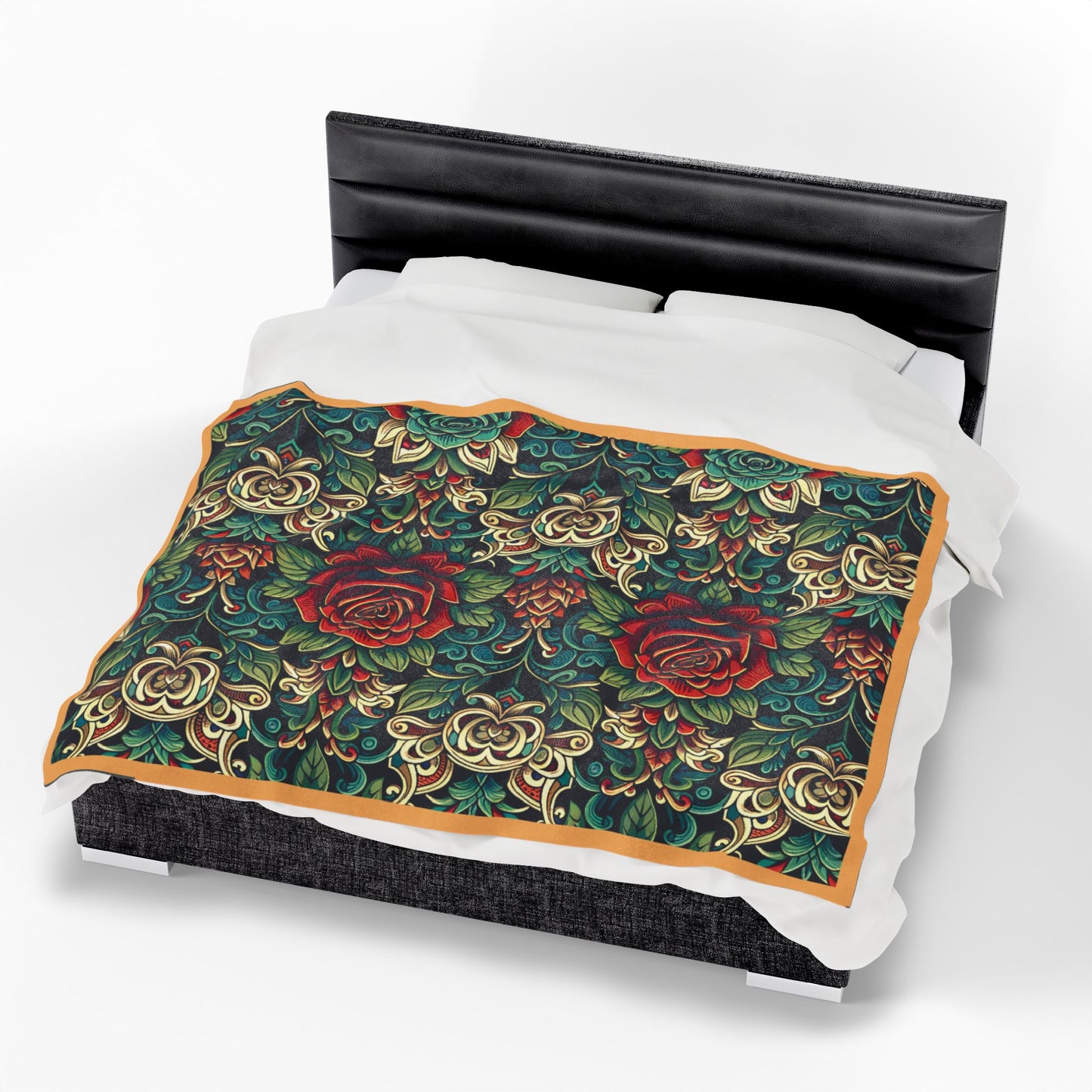Blanket 60X80- Rose Garden Velveteen Plush Blanket