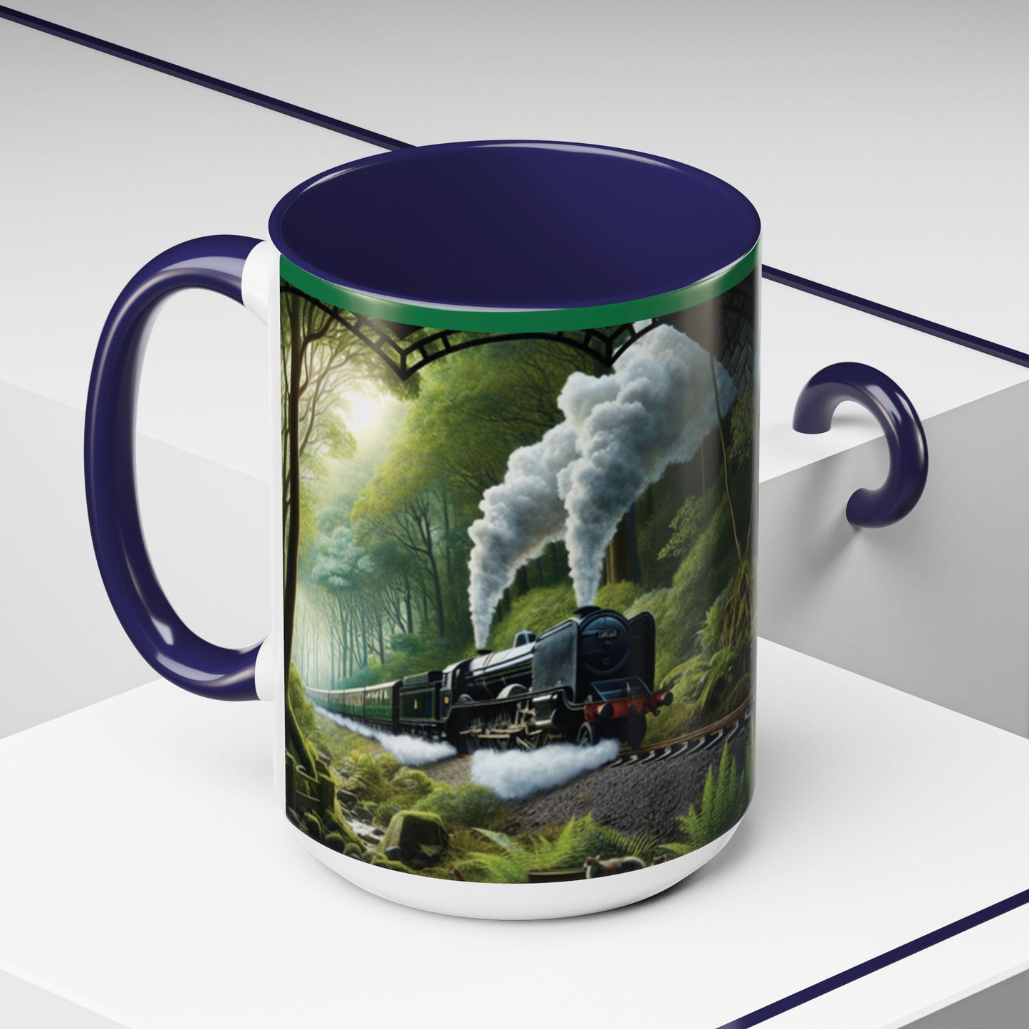 Mug - Jungle Train - Accent Coffee Mug (11oz, 15oz) (AOP)