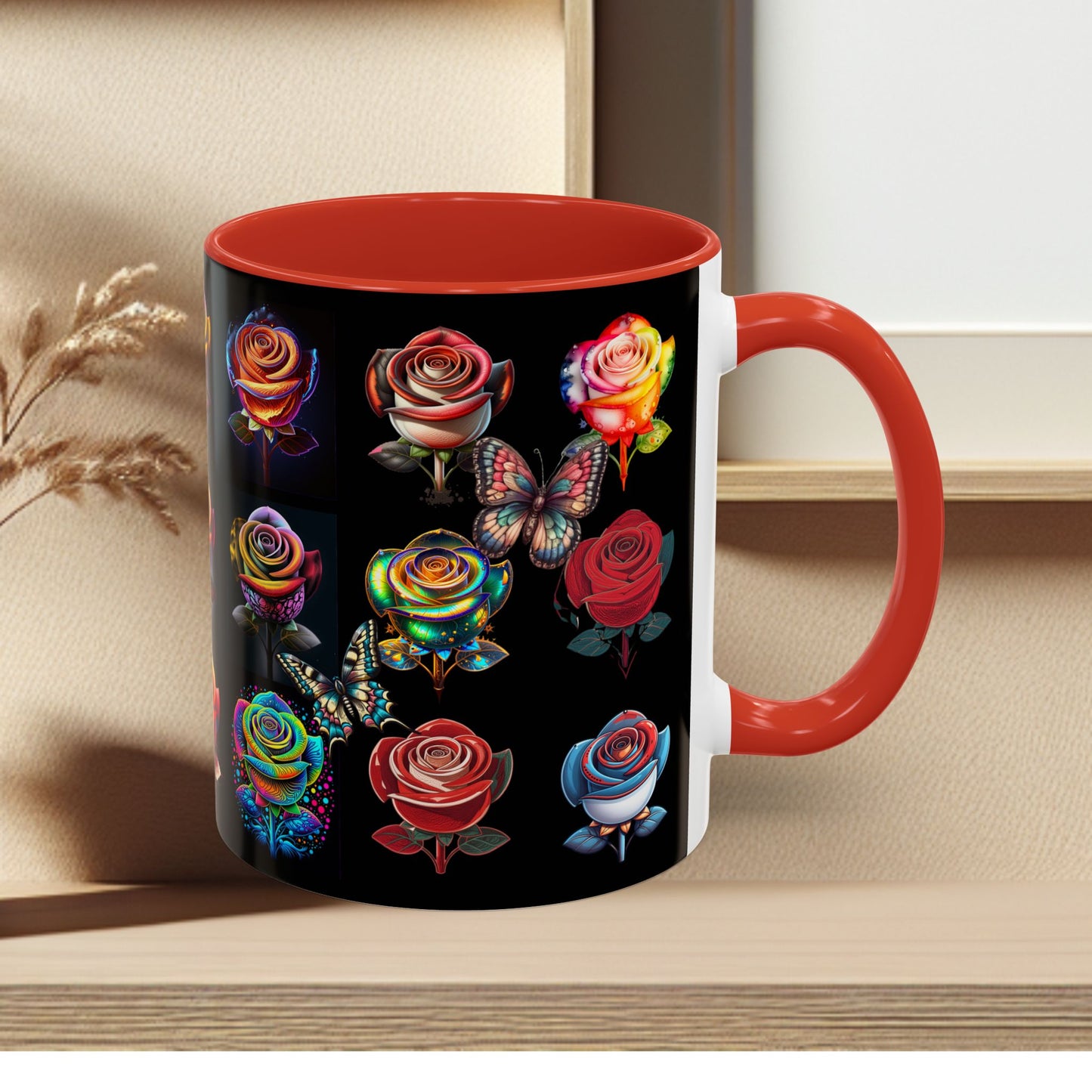 Floral Accent Mug - Perfect Gift for Garden Lovers