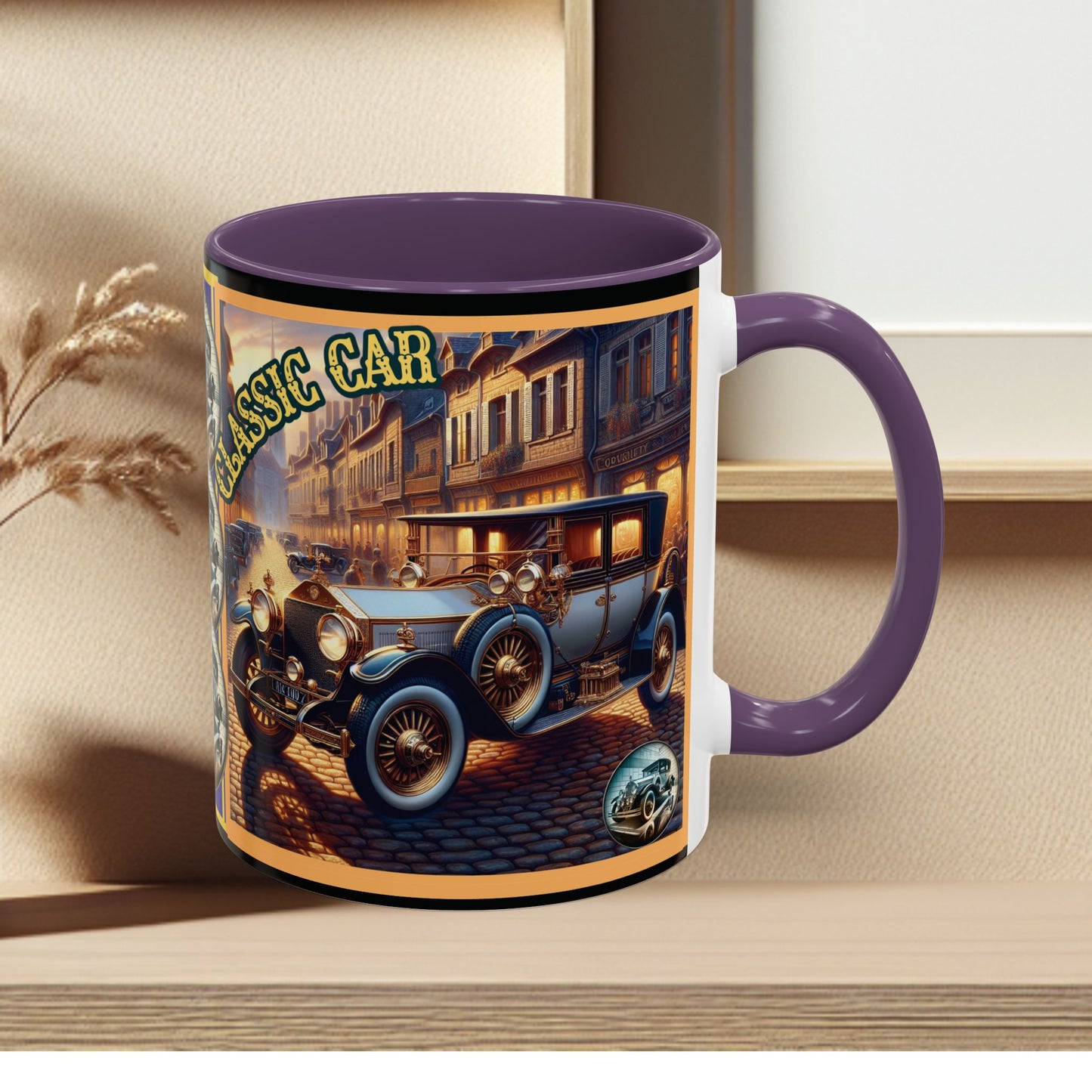 Mug-Blue Classic Car - Accent Coffee Mug (11oz, 15oz)