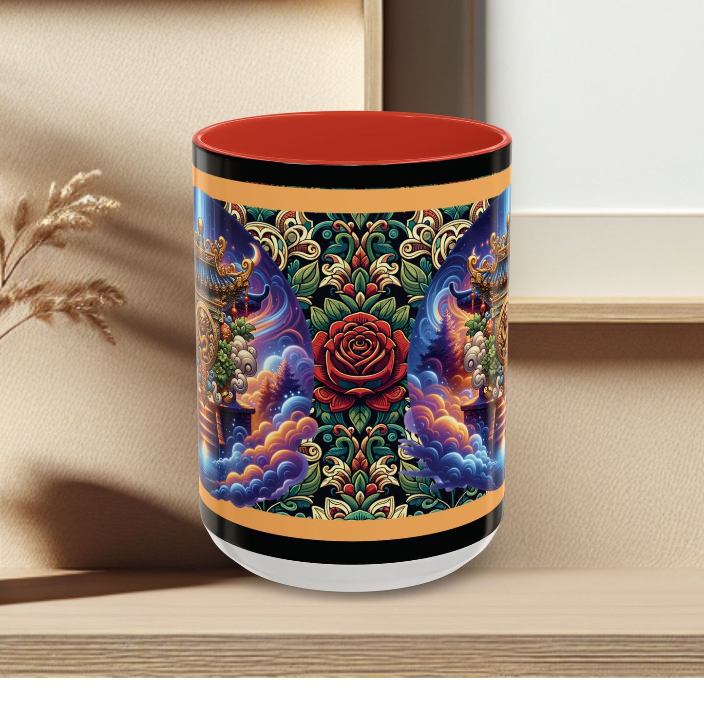 Mug Mystic Temple Rose Coffee Mug 11oz 15oz