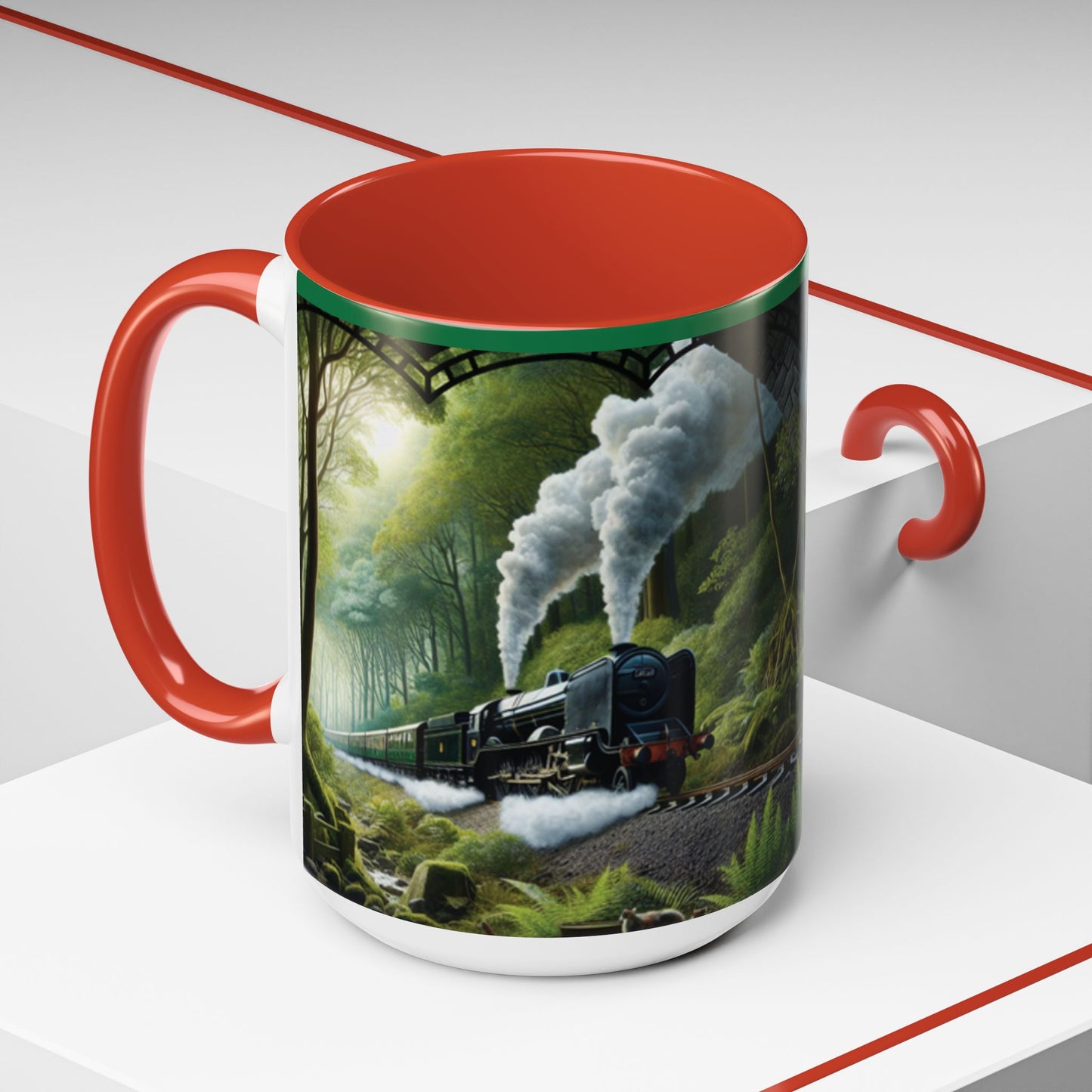 Mug - Jungle Train - Accent Coffee Mug (11oz, 15oz) (AOP)