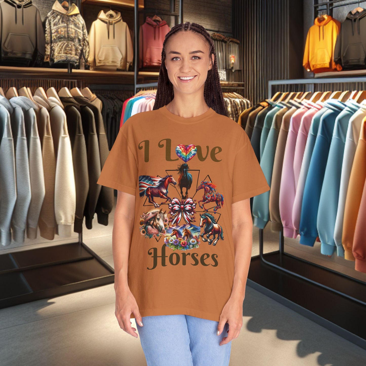 Boho I Love Horses T-shirt
