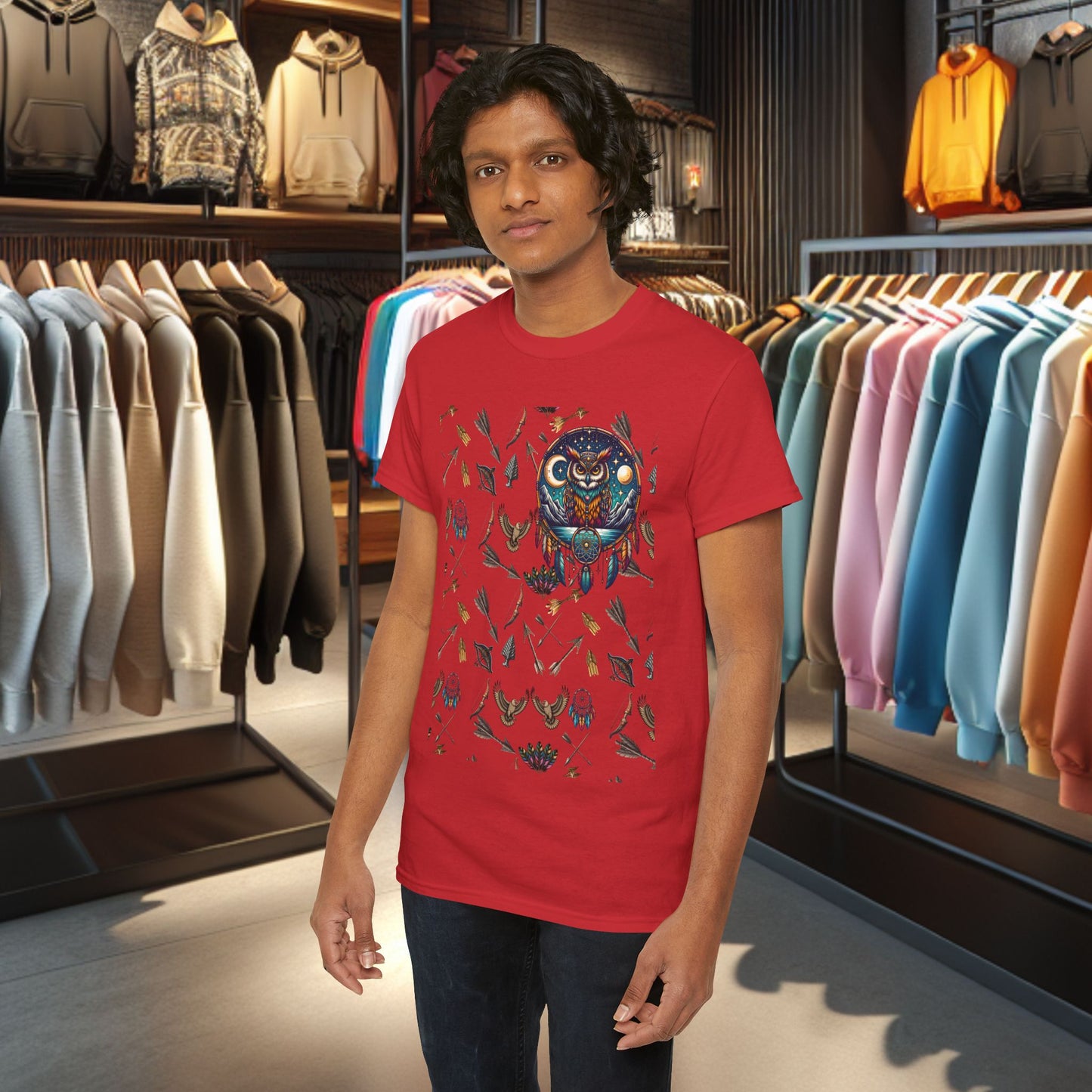 Men's Owl Dreamcatcher Graphic Tee,