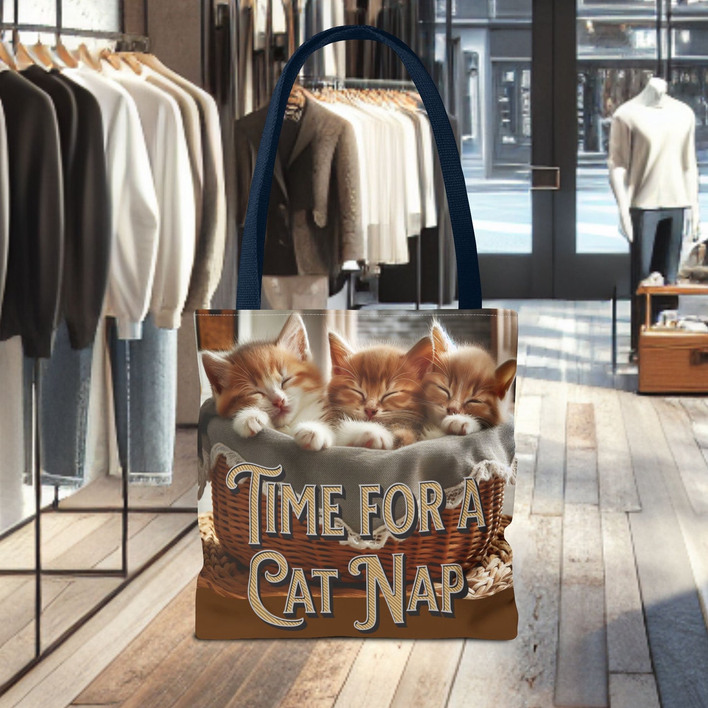 Tote Bag -Time For a Cat Nap Tote Bag (AOP)
