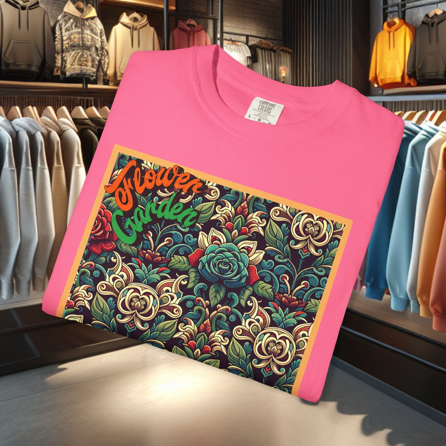 Unisex T-shirt- Flower Garden - Comfort Colors 1717-