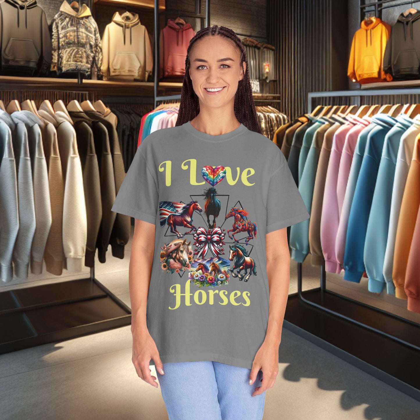 Boho I Love Horses T-shirt