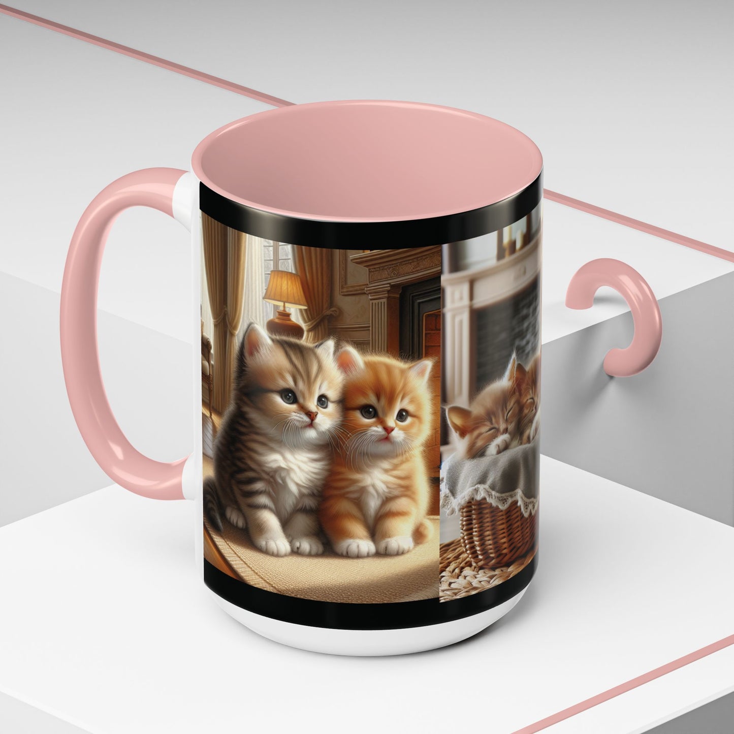 Mug- Kittens - Accent Coffee Mug (11oz, 15oz) (AOP)