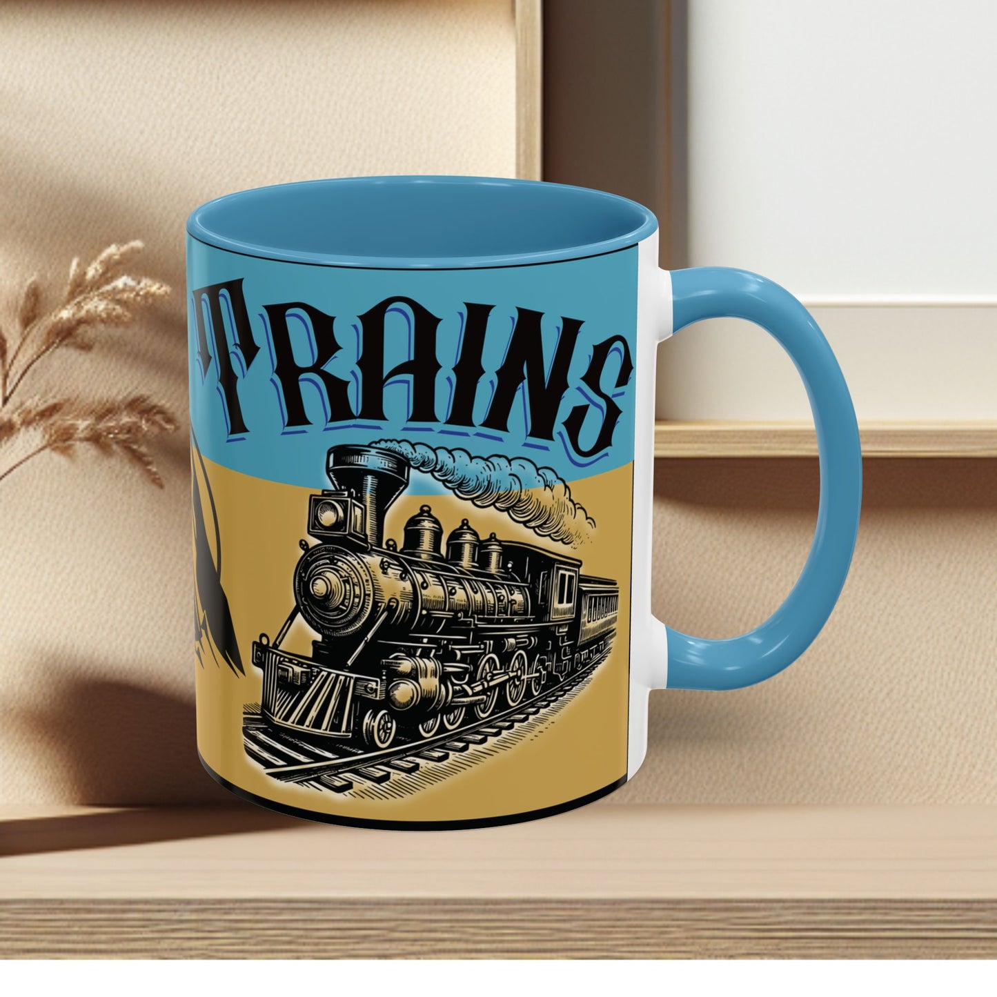 Mug-Trains Accent Coffee Mug