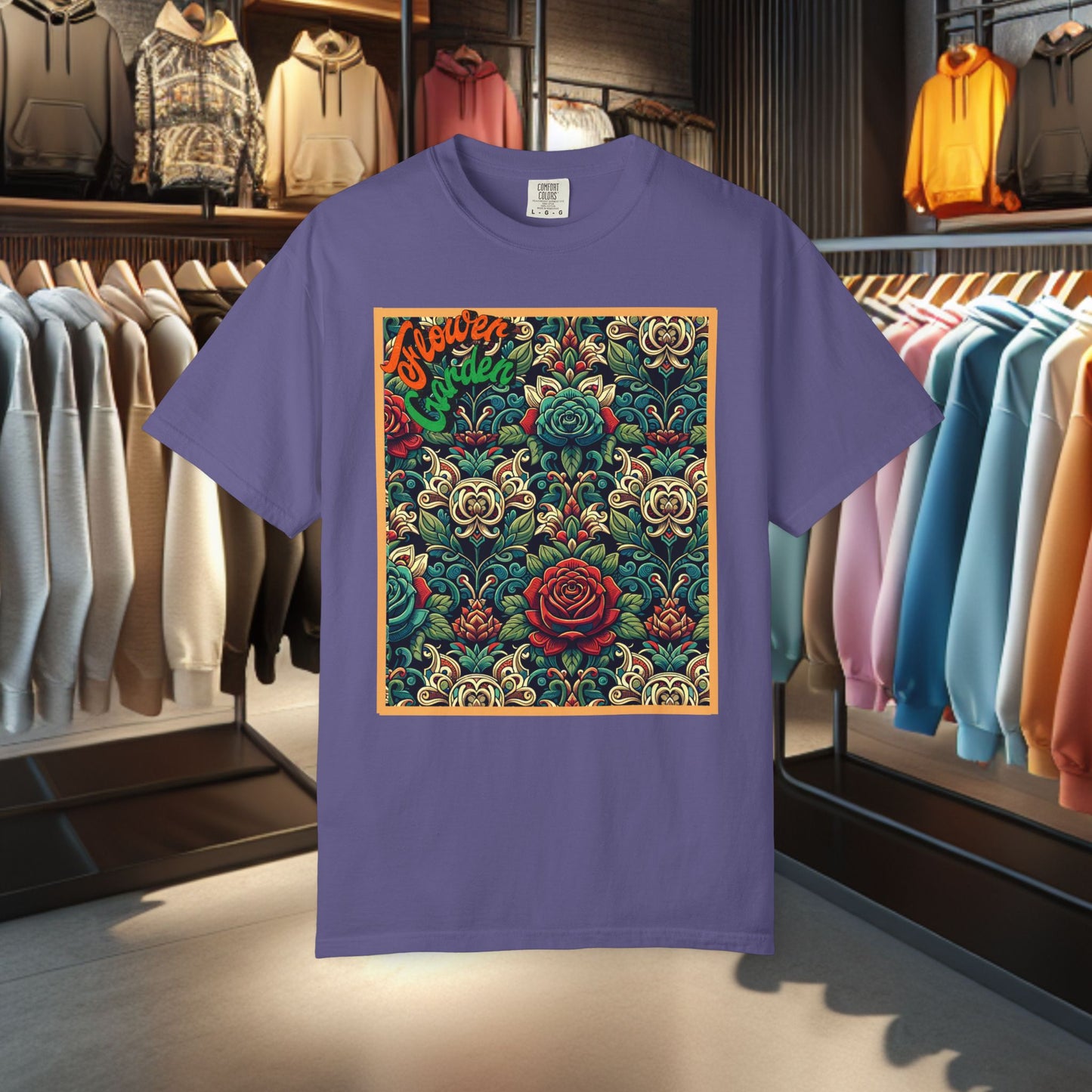 Unisex T-shirt- Flower Garden - Comfort Colors 1717-