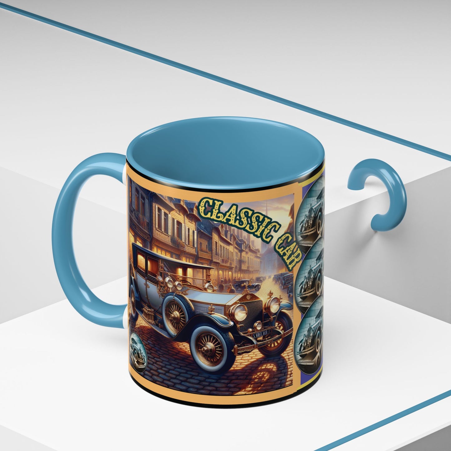 Mug-Blue Classic Car - Accent Coffee Mug (11oz, 15oz)