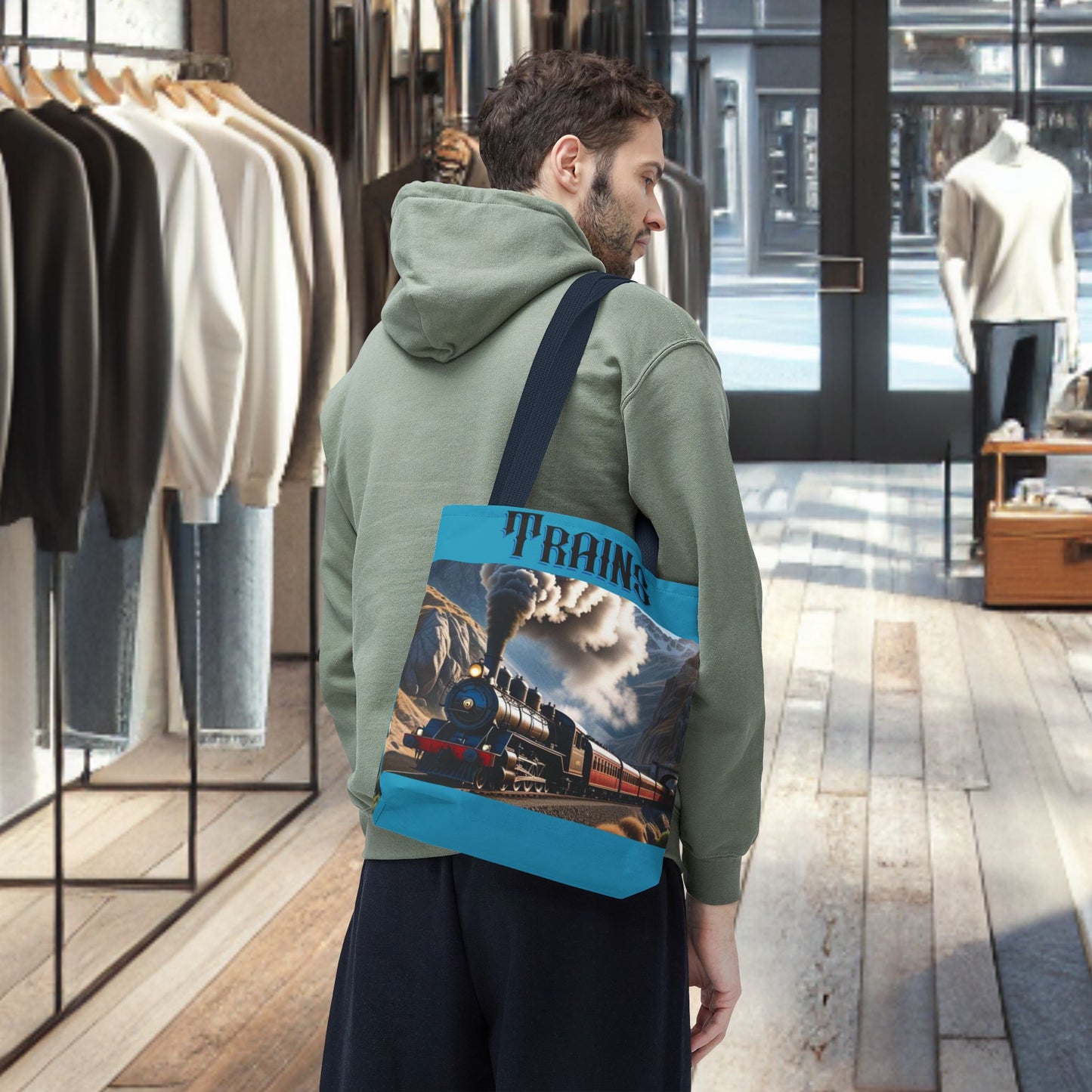Tote Bag- Trains -Tote Bag (AOP)