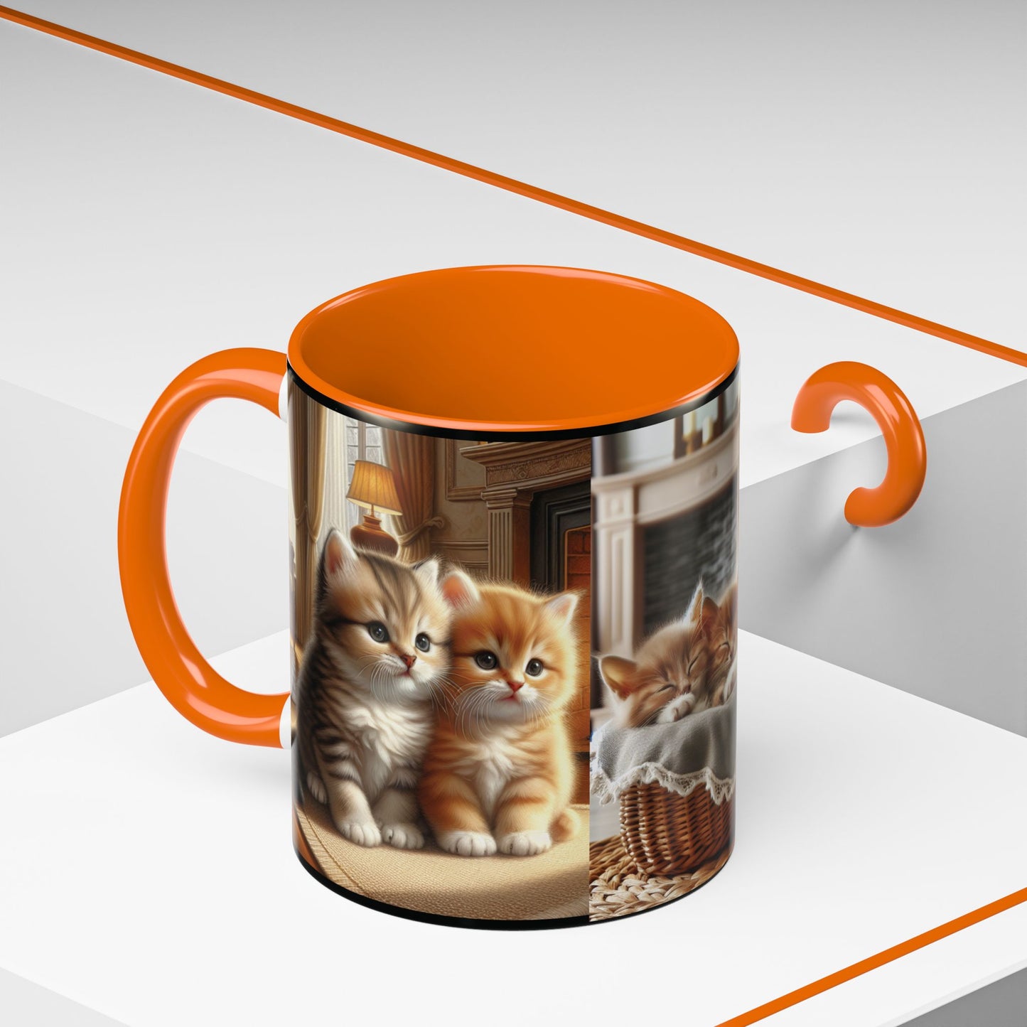 Mug- Kittens - Accent Coffee Mug (11oz, 15oz) (AOP)