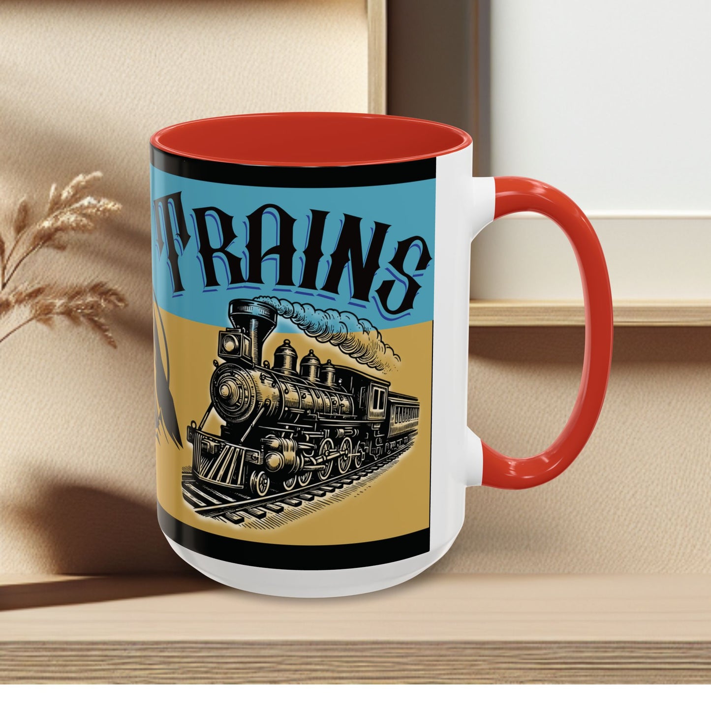 Mug-Trains Accent Coffee Mug