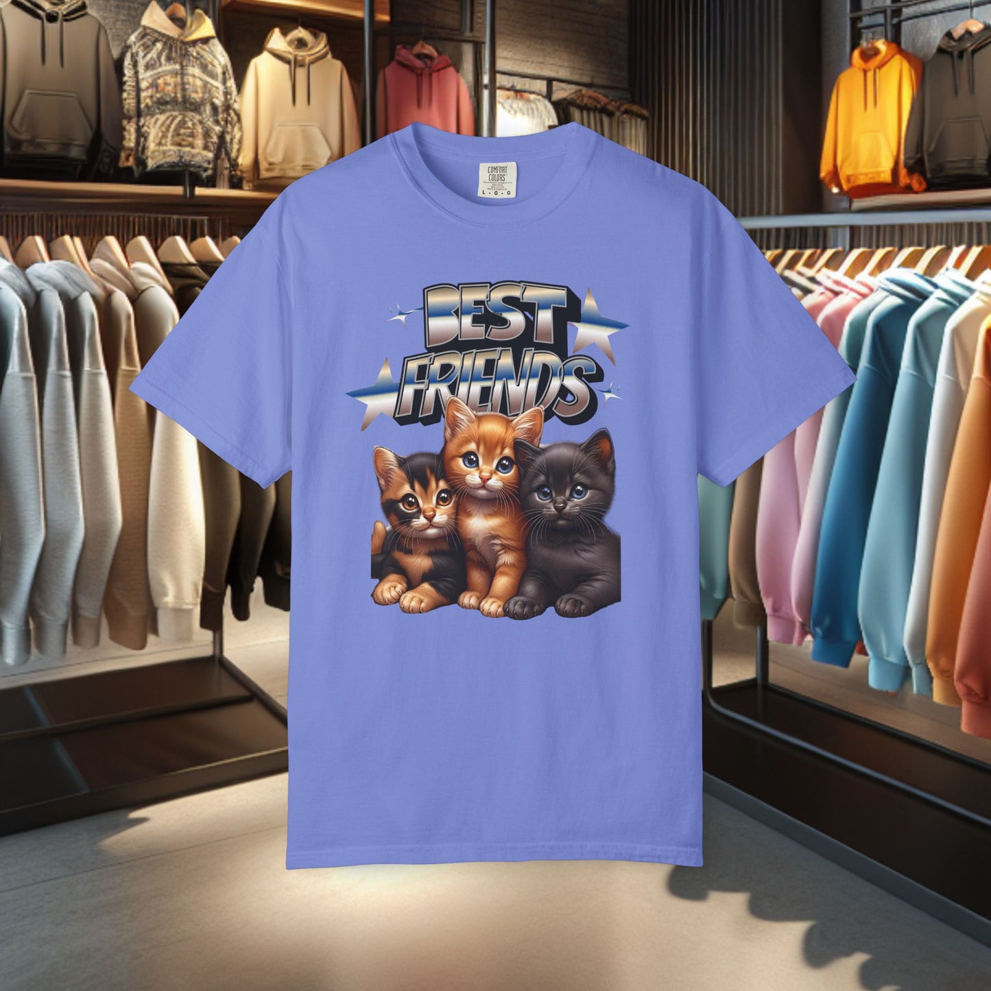 Best Friends Cat Graphic T-shirt for Cat Lovers