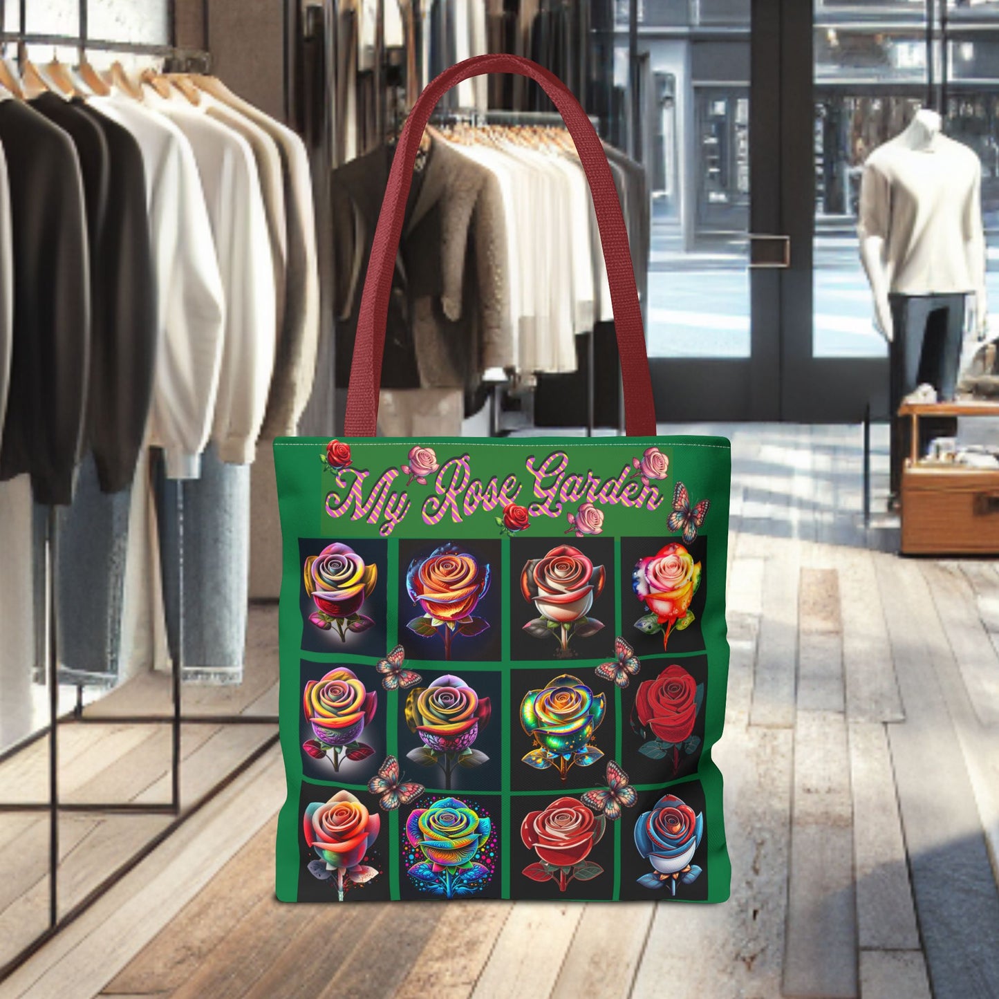 My Rose Garden Floral Tote Bag - Colorful Floral Prints for Garden Lovers