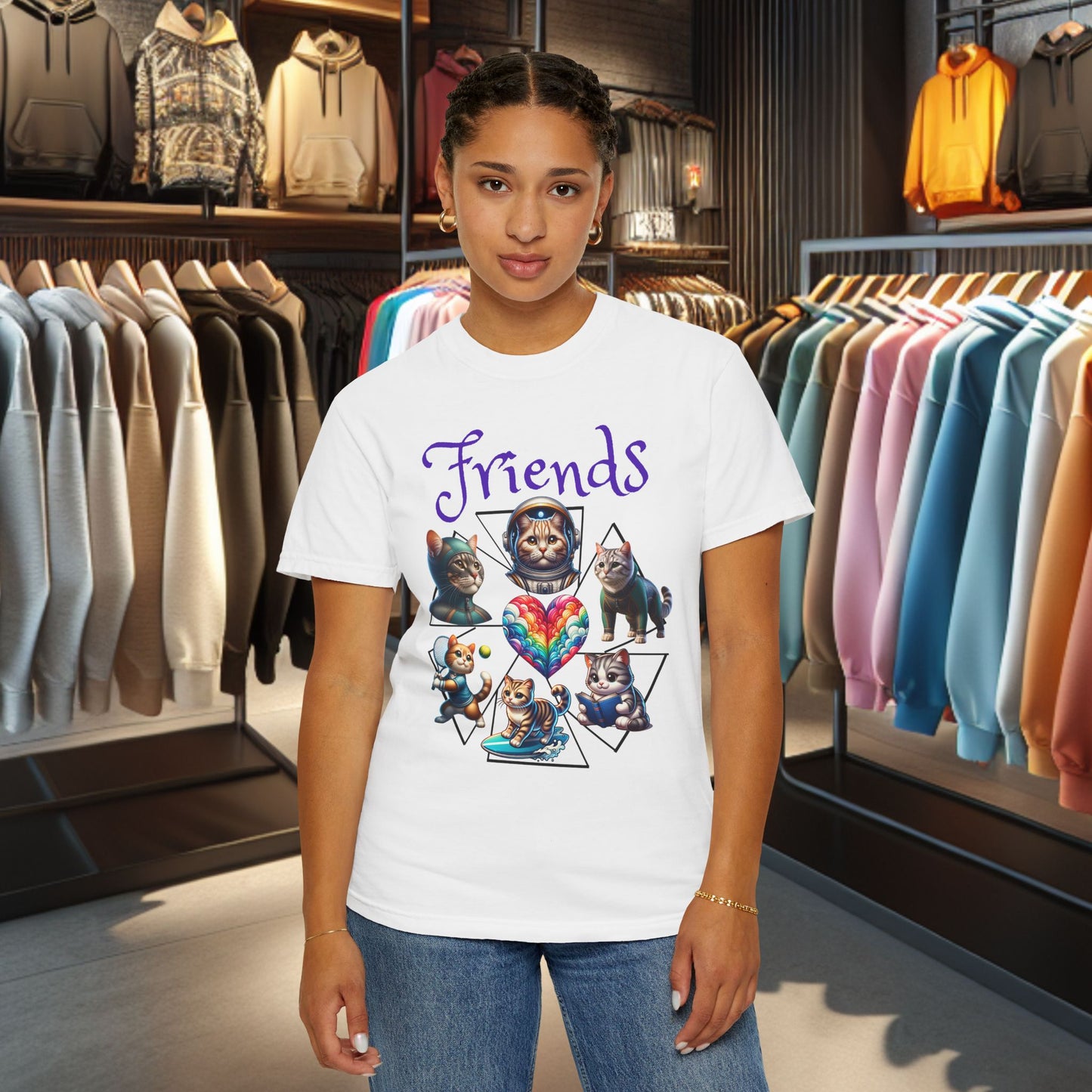Cat Friends T-Shirt - Cat Lover's Gift