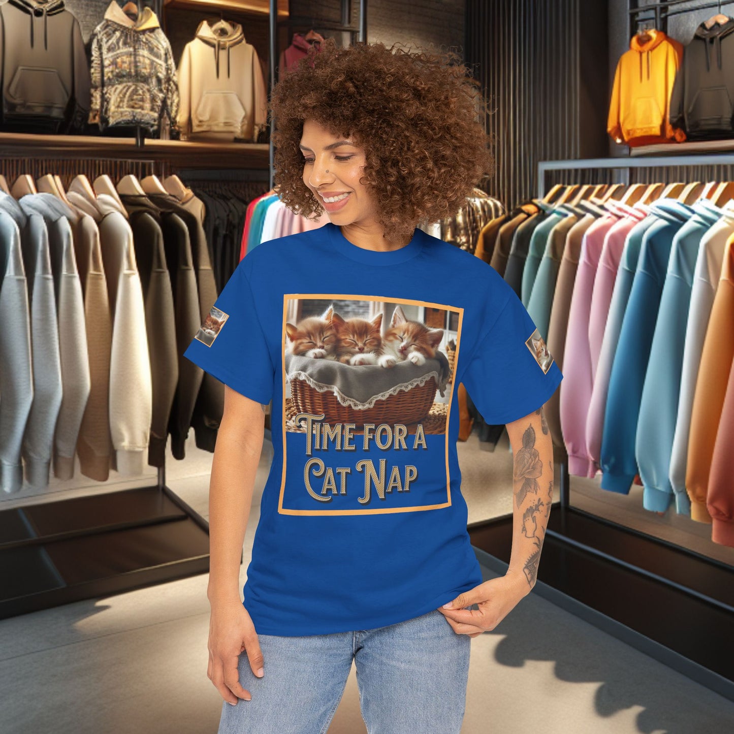 Heavy Tee- Time for a Cat Nap -Unisex Tee - Gildan 5000