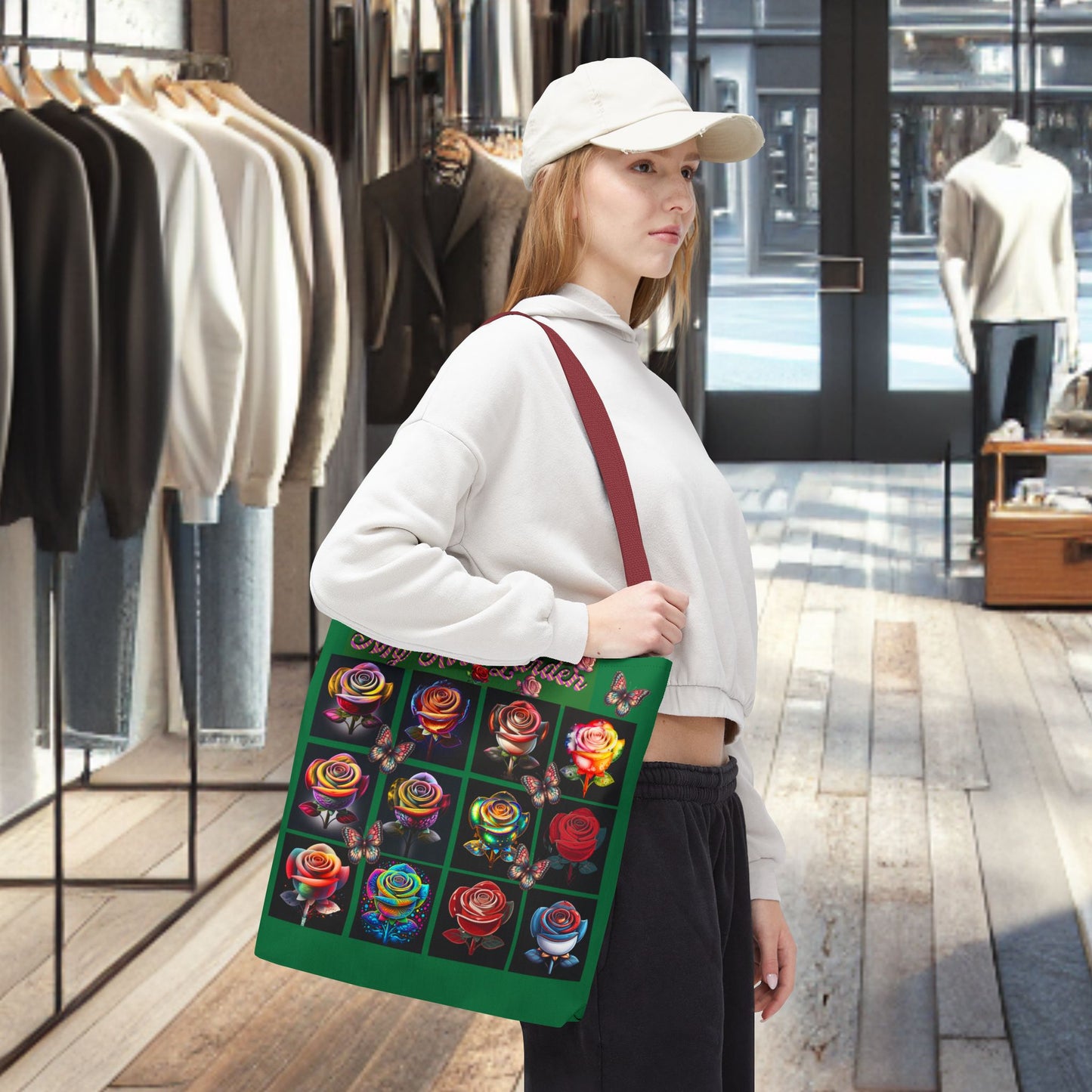 My Rose Garden Floral Tote Bag - Colorful Floral Prints for Garden Lovers