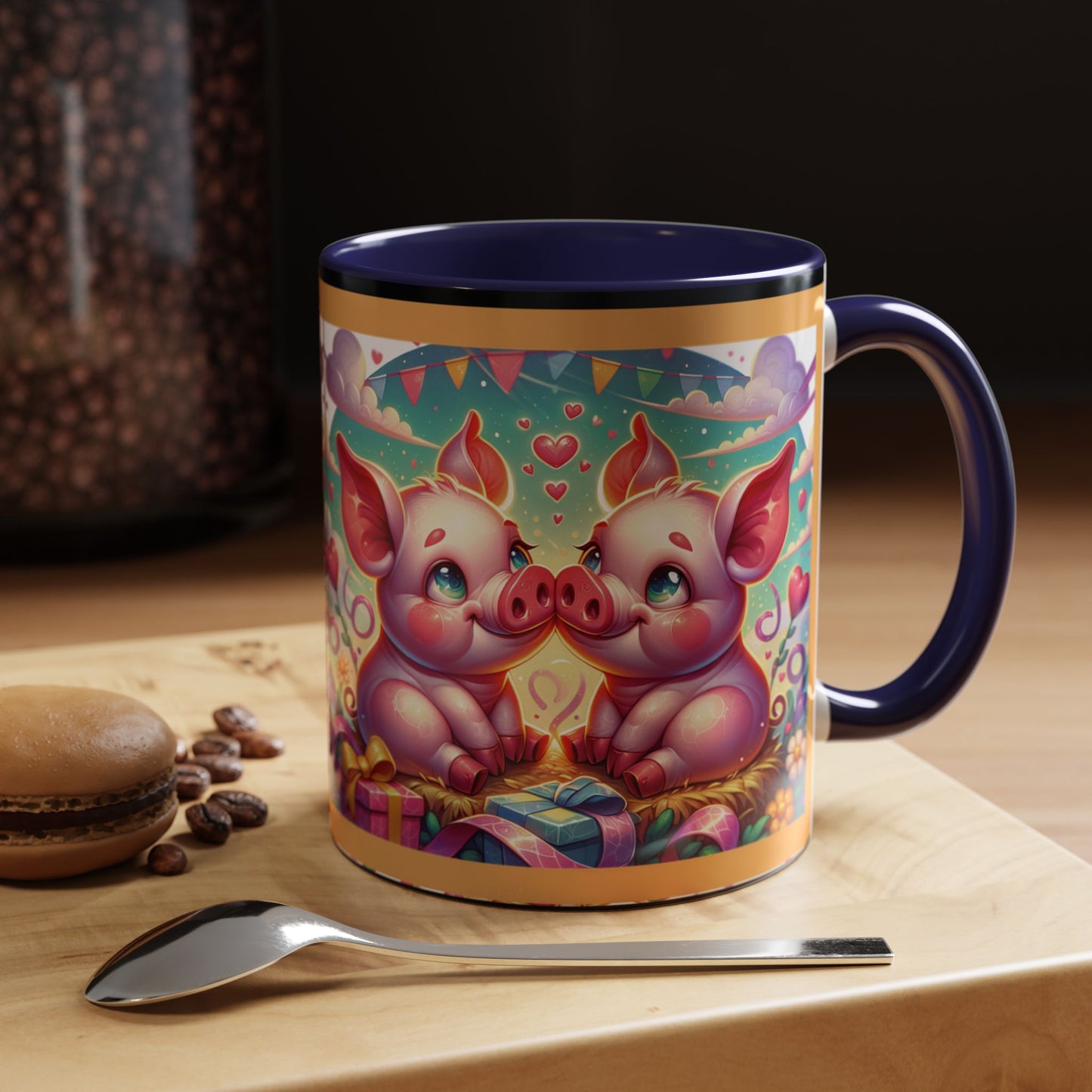 Coffee Mug Love Pigs Picknick 11, 15oz
