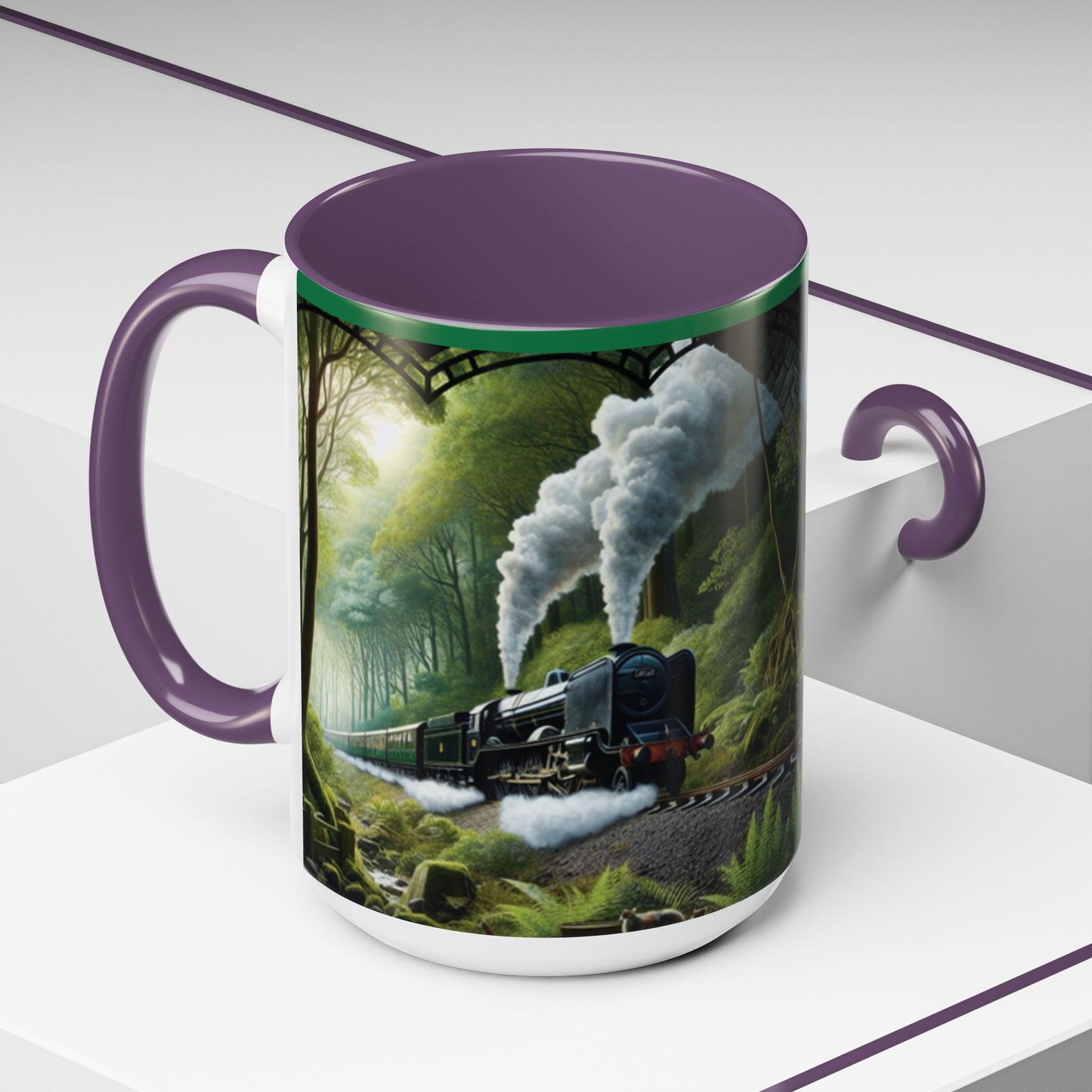 Mug - Jungle Train - Accent Coffee Mug (11oz, 15oz) (AOP)