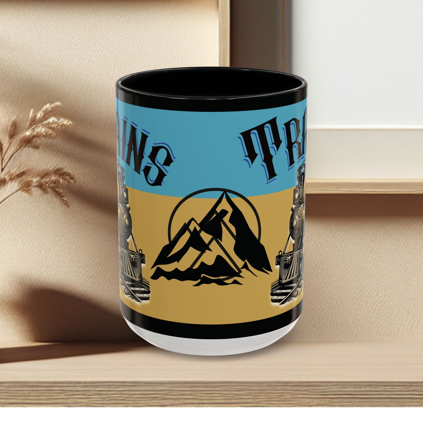 Mug-Trains Accent Coffee Mug