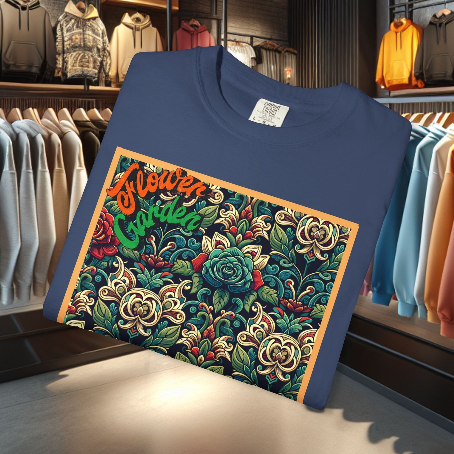 Unisex T-shirt- Flower Garden - Comfort Colors 1717-