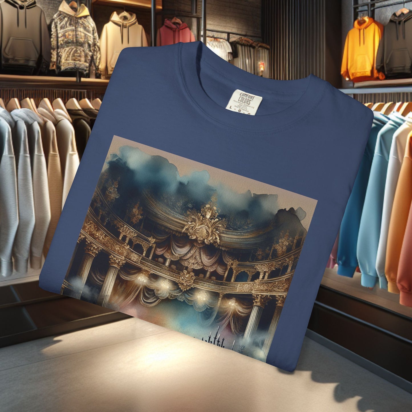 Dreamy Garden Unisex Garment-Dyed T-shirt - Artistic Floral Print - Perfect for Everyday Wear and Gifting