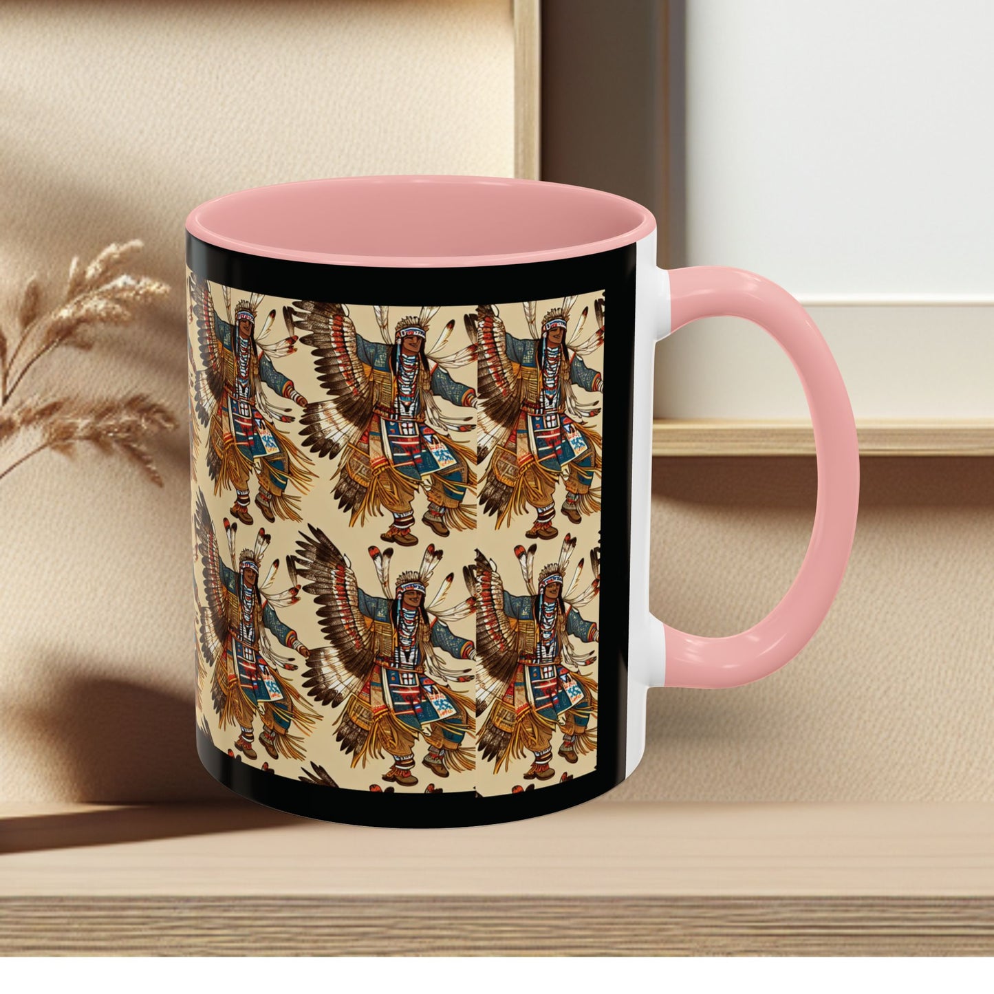 Mug- American Native Dancers Accent Coffee Mug (11, 15oz)
