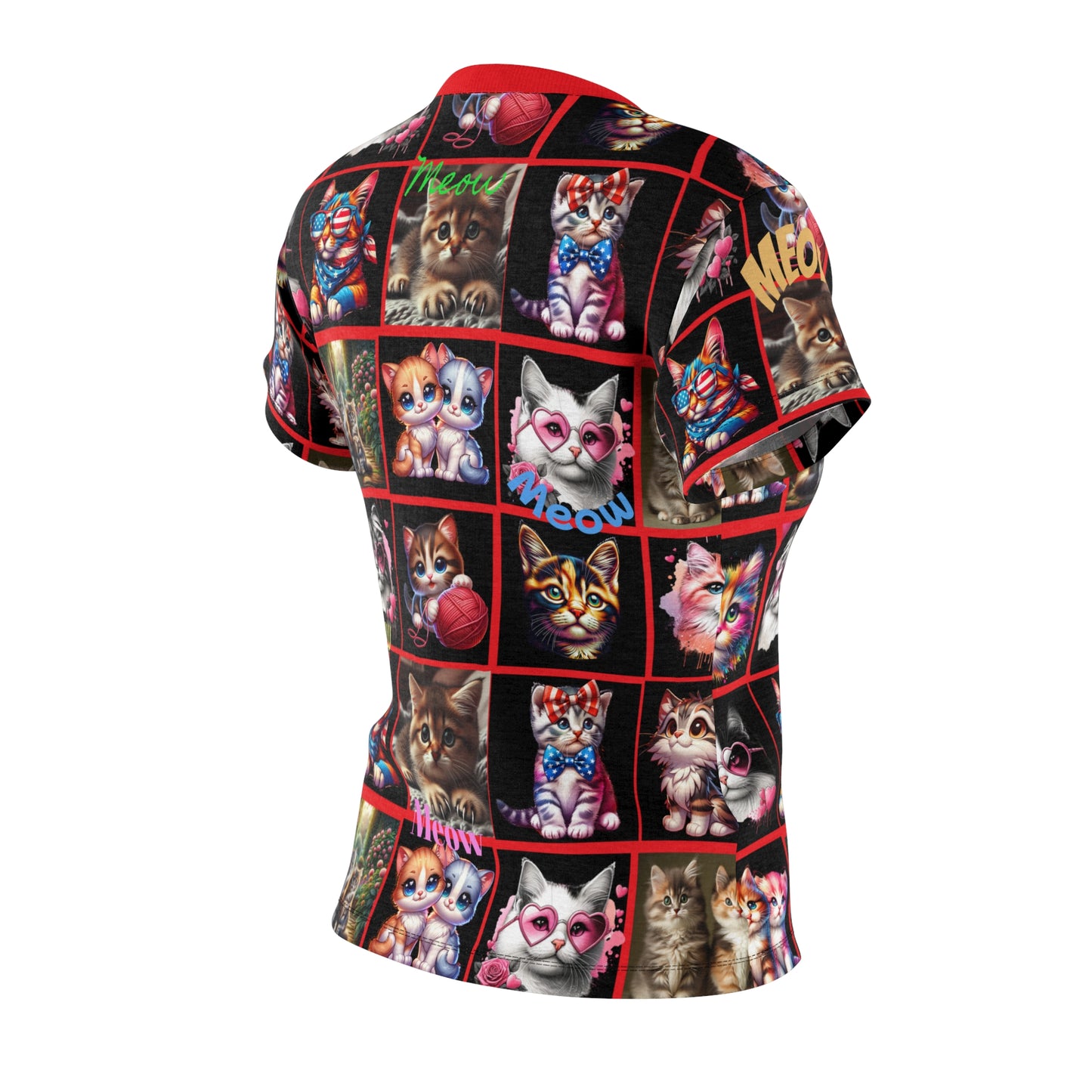 Cats Meow 2 - Red Graphic Tee for Women