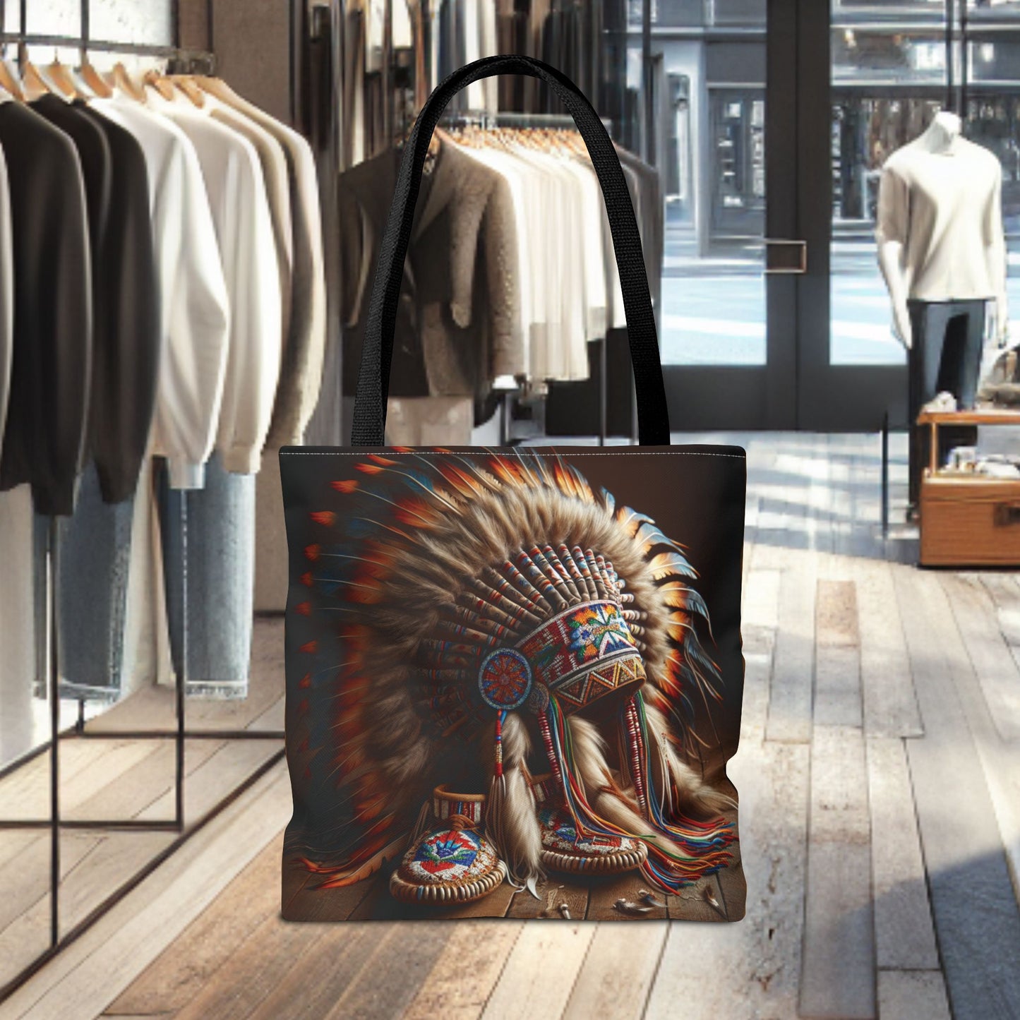 Native War Bonnet Tote Bag - Tribal Style Accessories