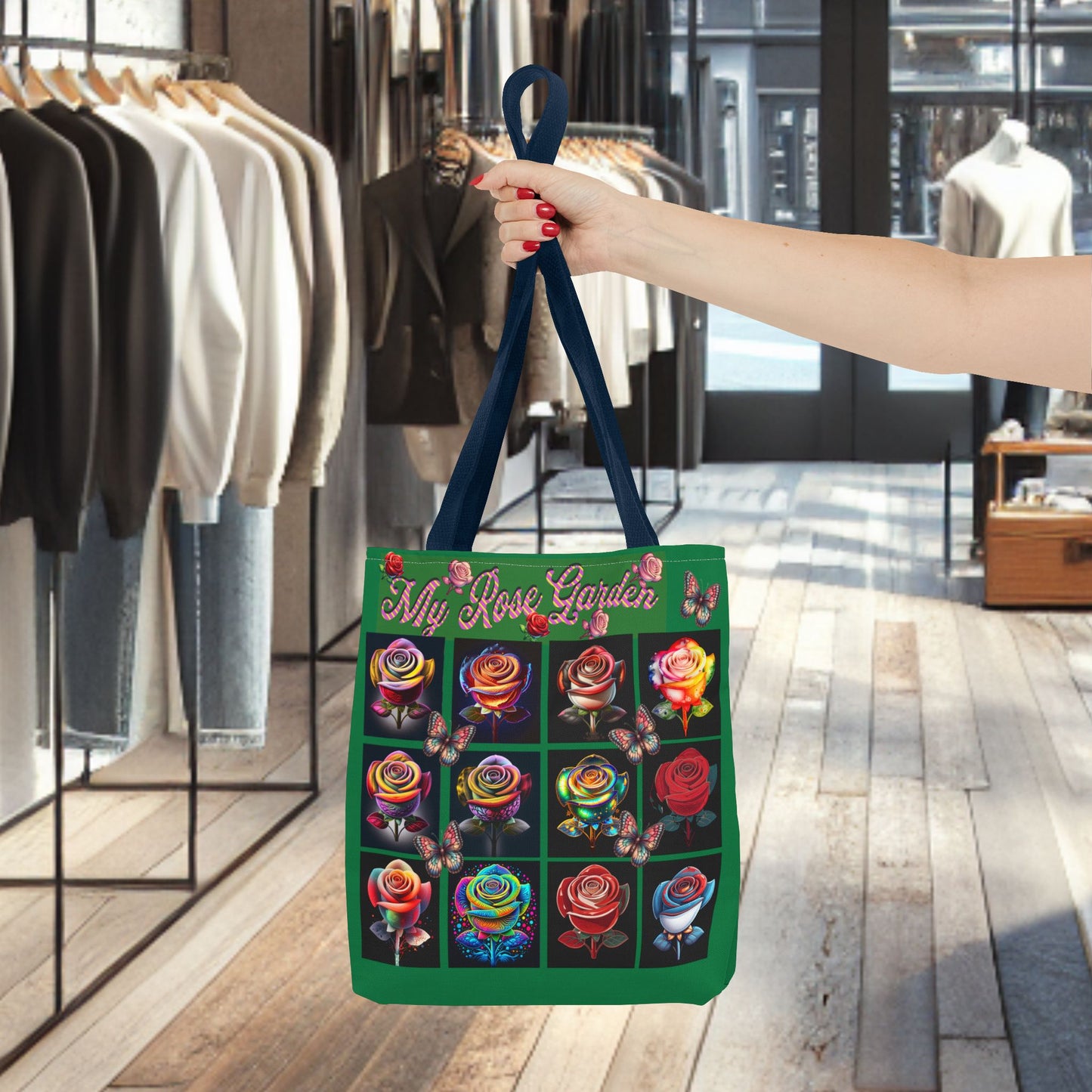 My Rose Garden Floral Tote Bag - Colorful Floral Prints for Garden Lovers