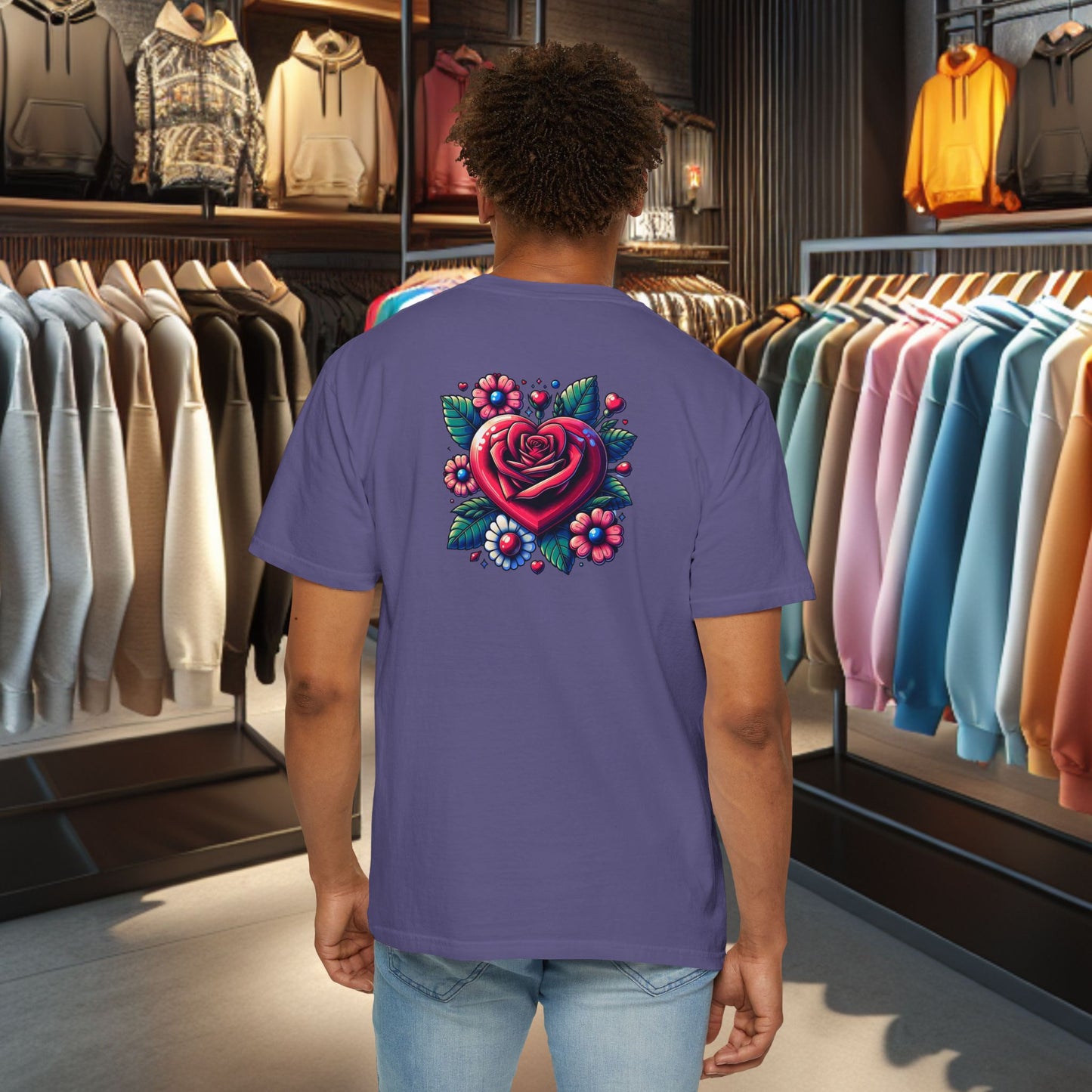 Unisex T-shirt- Flower Garden - Comfort Colors 1717-