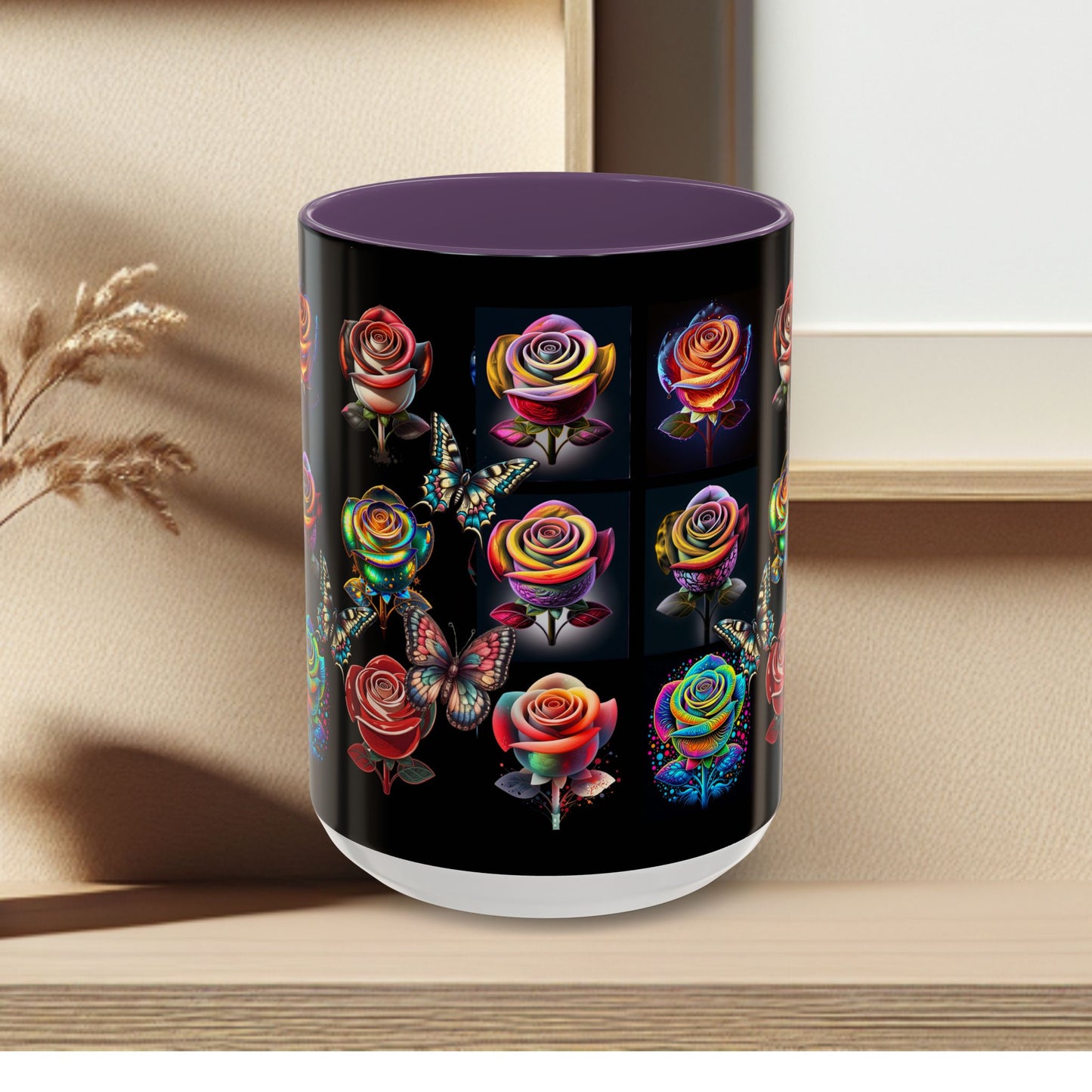 Floral Accent Mug - Perfect Gift for Garden Lovers